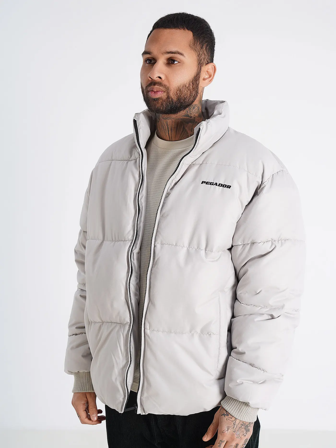 PEGADOR | Steppjacke SOLIN | hellgrau