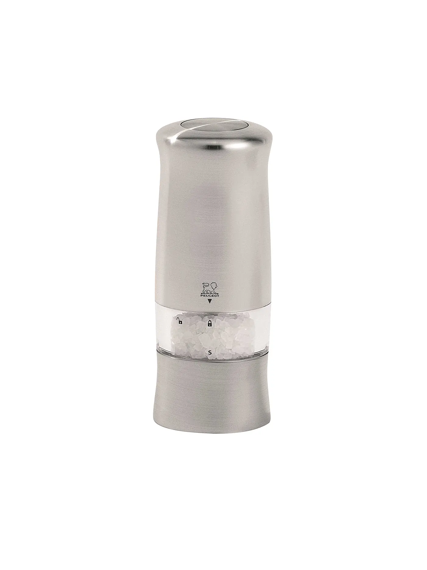 PEUGEOT | Elektrische Salzmühle"Zeli" 14cm (Chrom matt) | silber