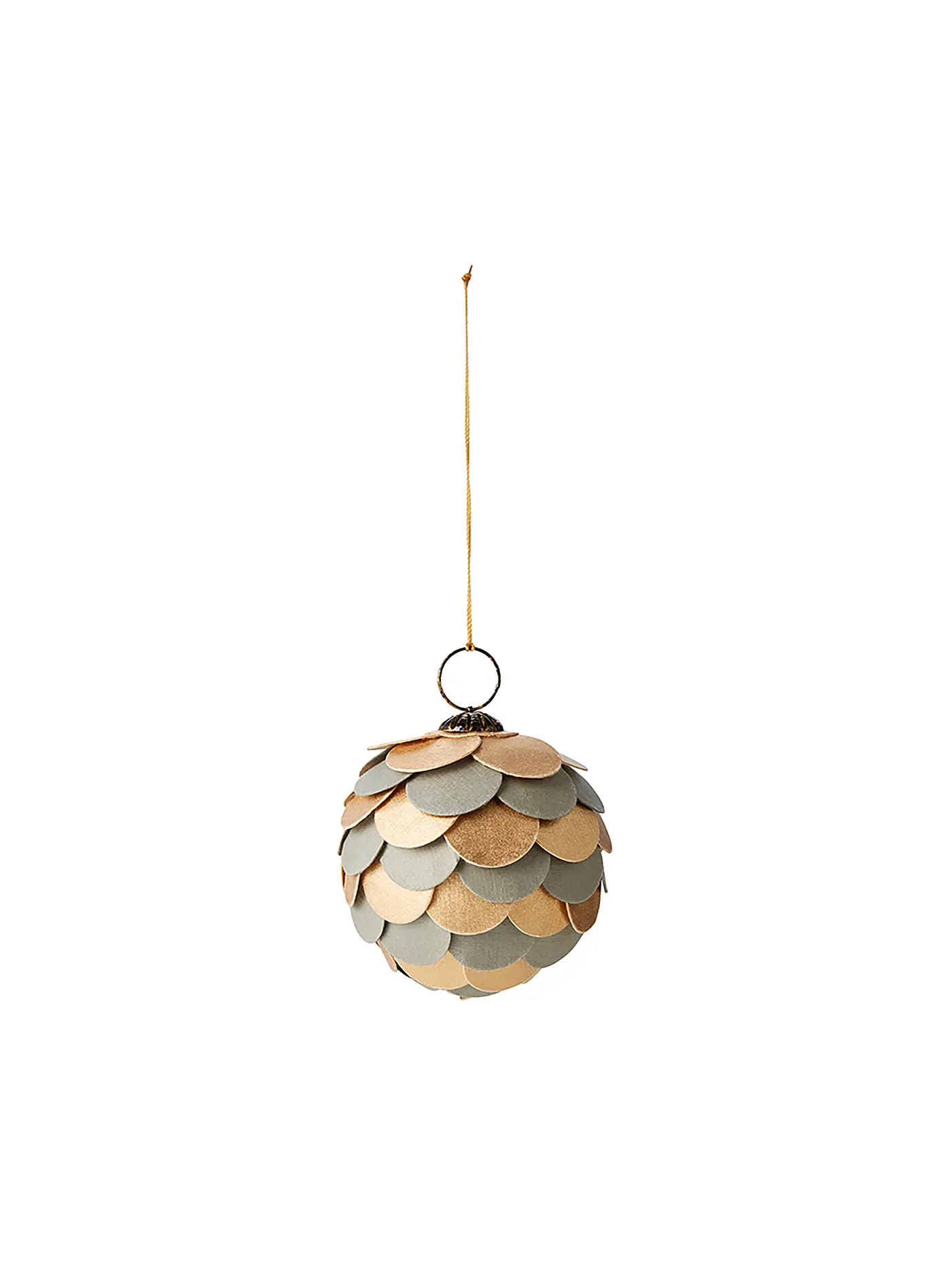 PHILIPPI | Weihnachtskugel KATRAN 8cm Gruen / Gold | gold