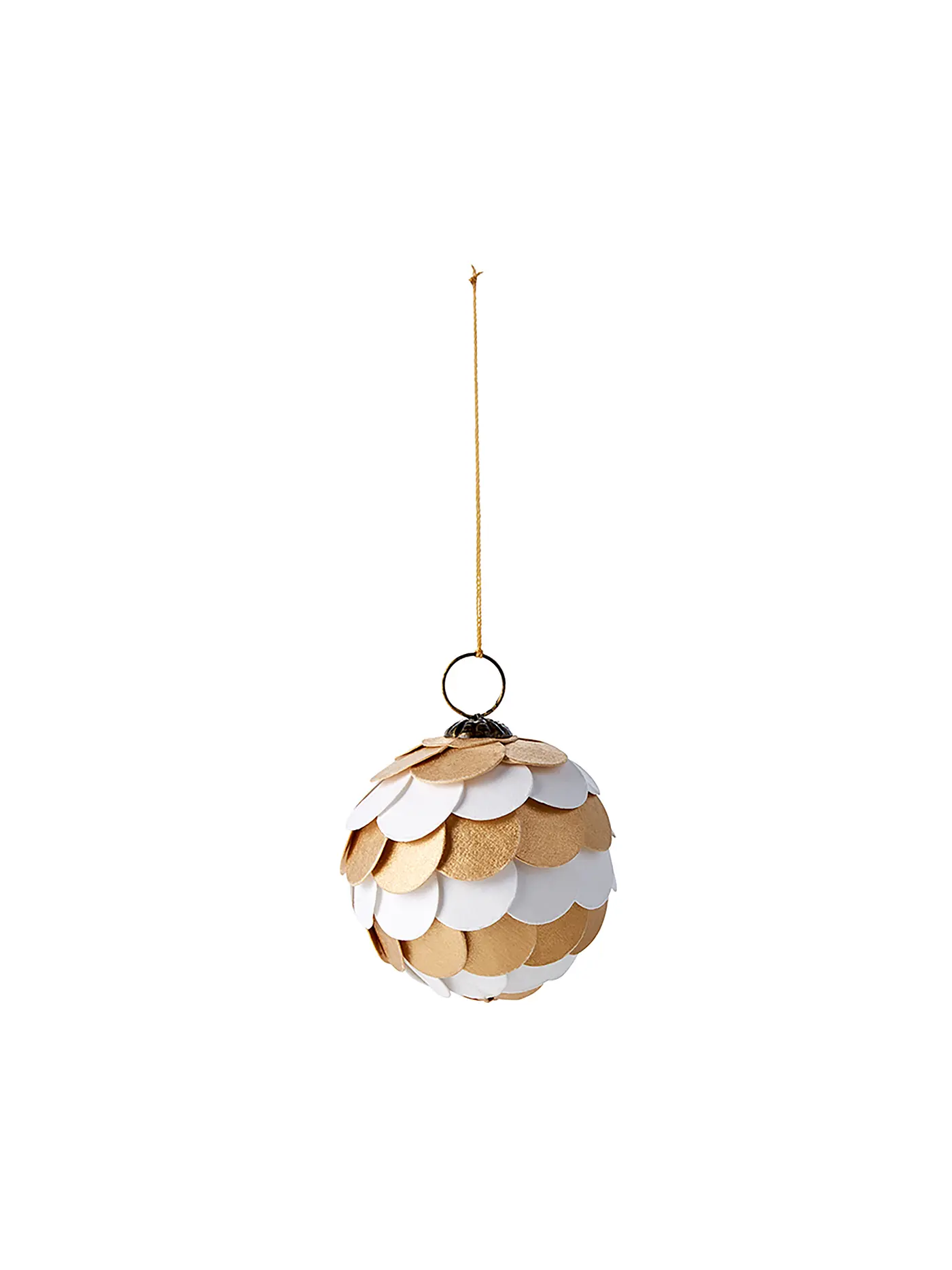 PHILIPPI | Weihnachtskugel KATRAN 8cm Weiss / Gold | gold