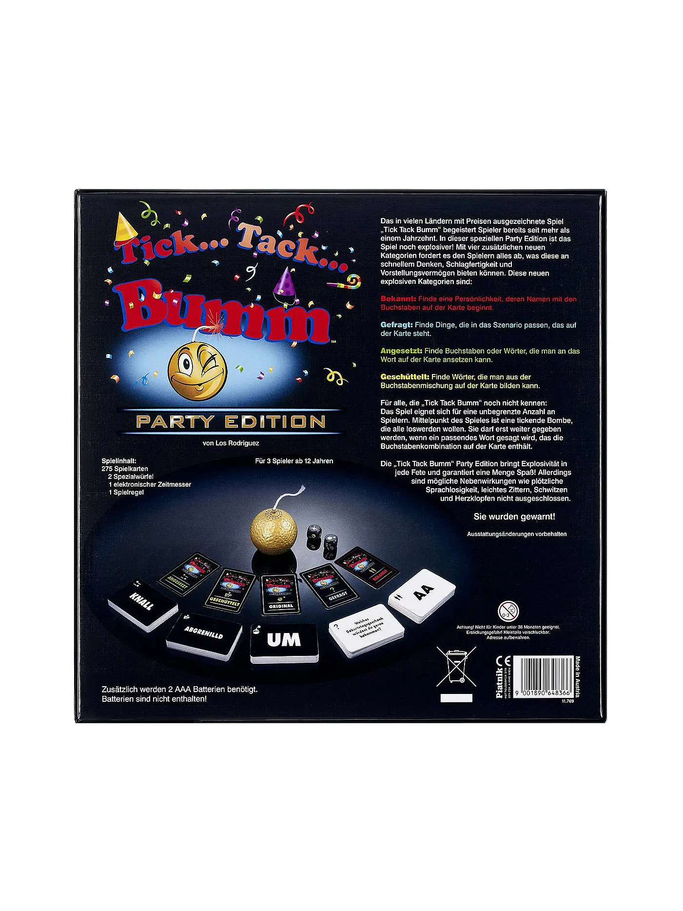 PIATNIK | Tick Tack Bumm - Party Edition | keine Farbe