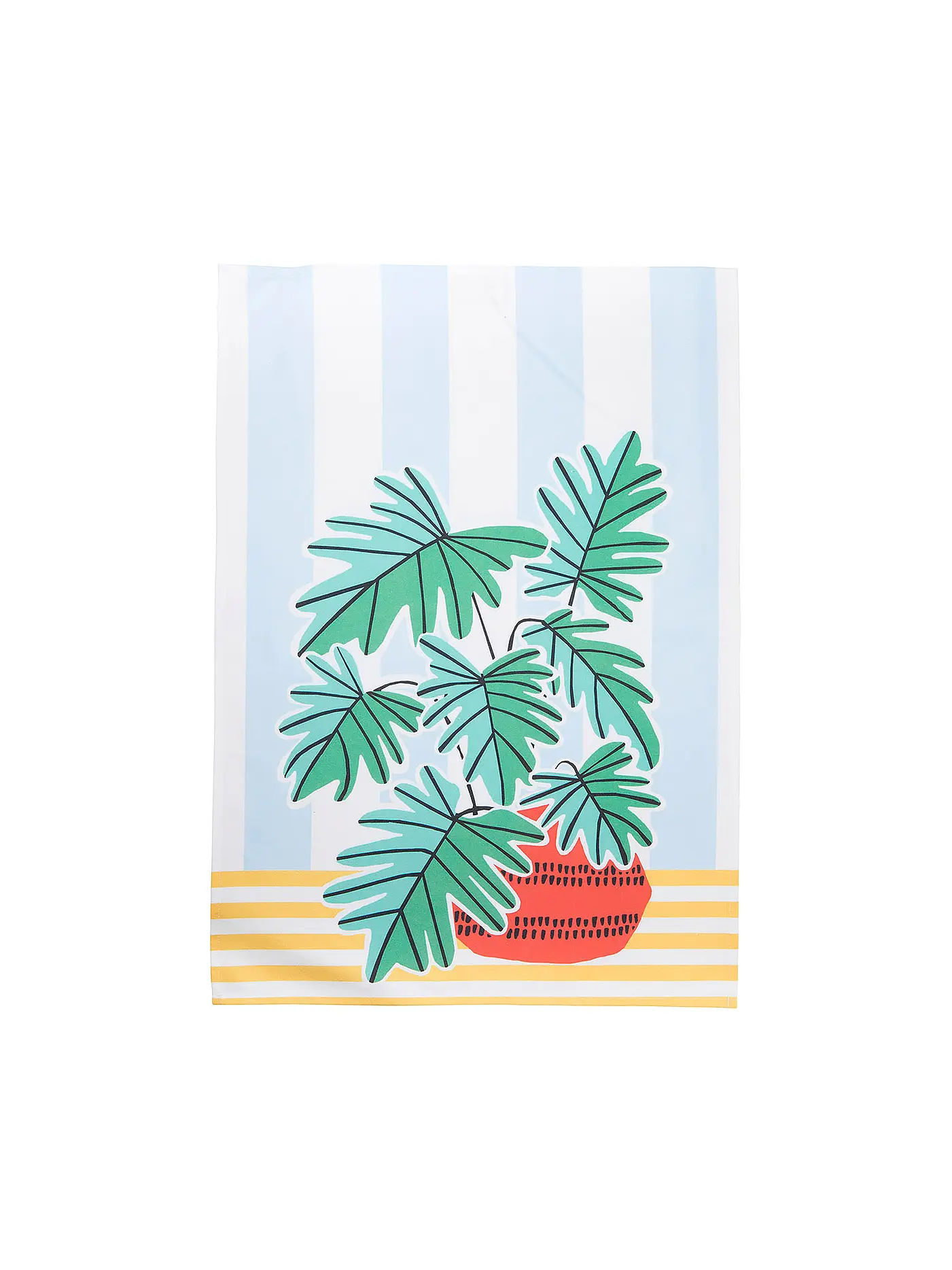 PICHLER | Geschirrtuch 50x70cm PLANT Multicolor | hellblau