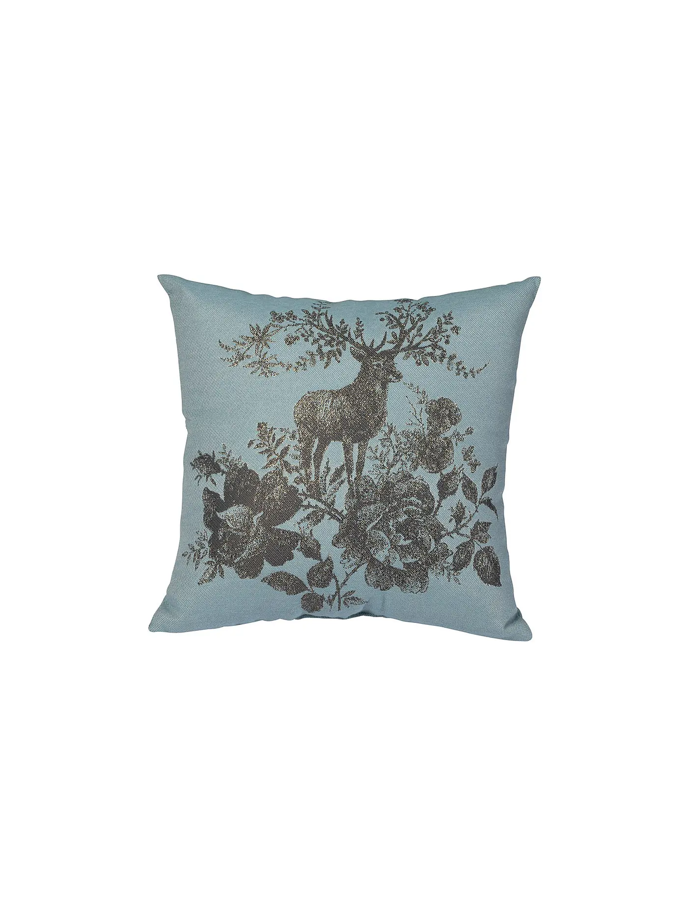 PICHLER | Jacquard Kissen gefüllt 33x33cm Prince Fjord | grün