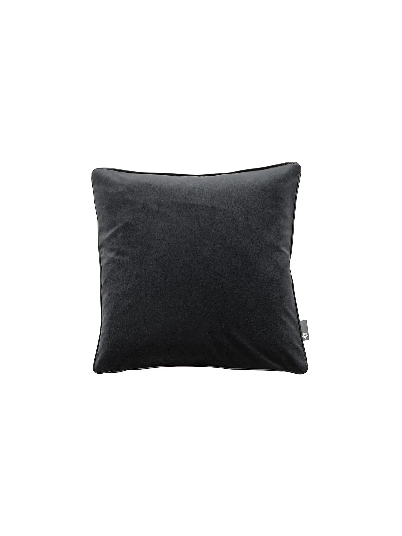 PICHLER | Samt Kissenhülle Salon 51x51cm Noir | schwarz