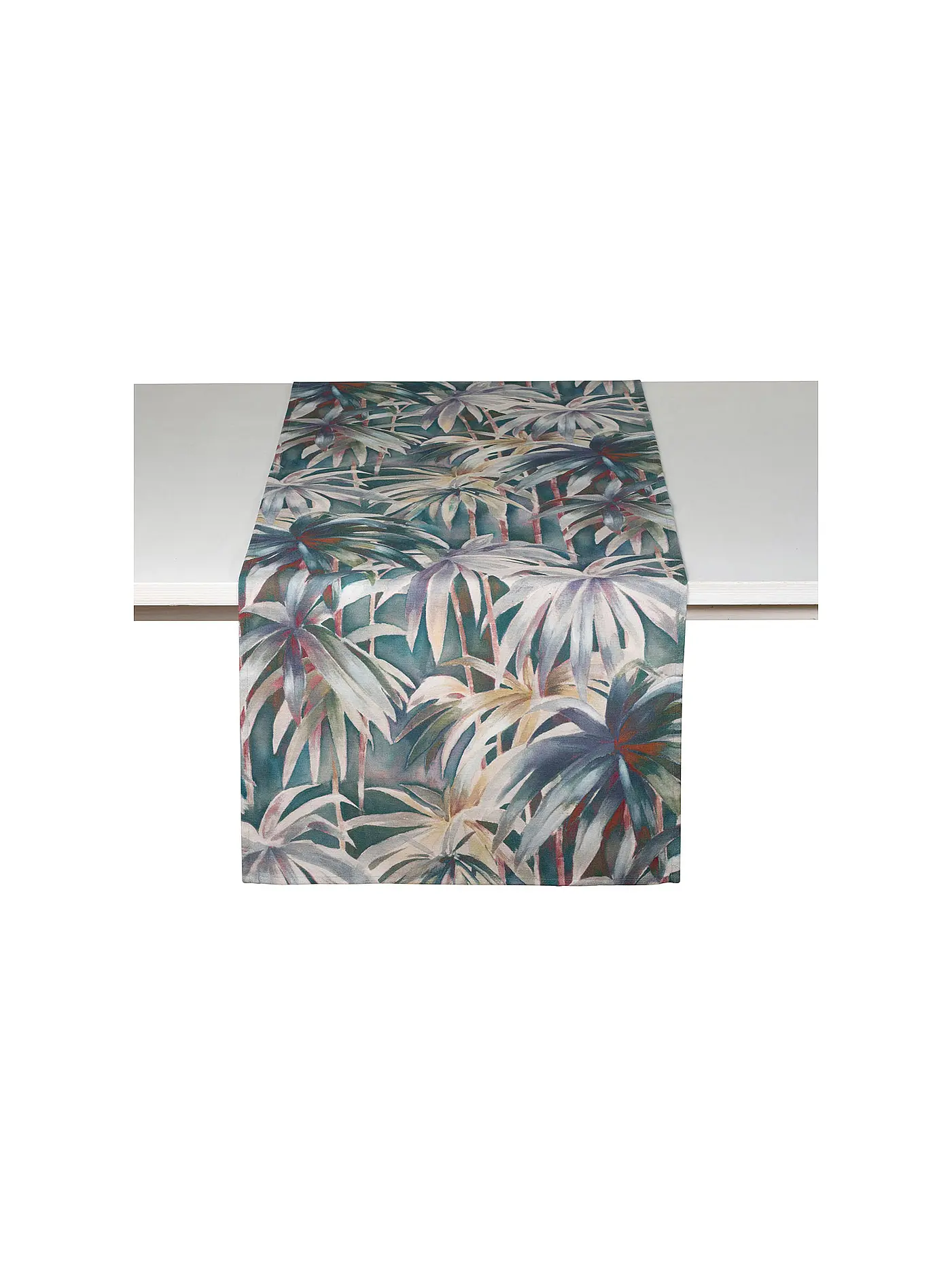 PICHLER | Tischläufer PALMS 50x150cm Akoya | petrol