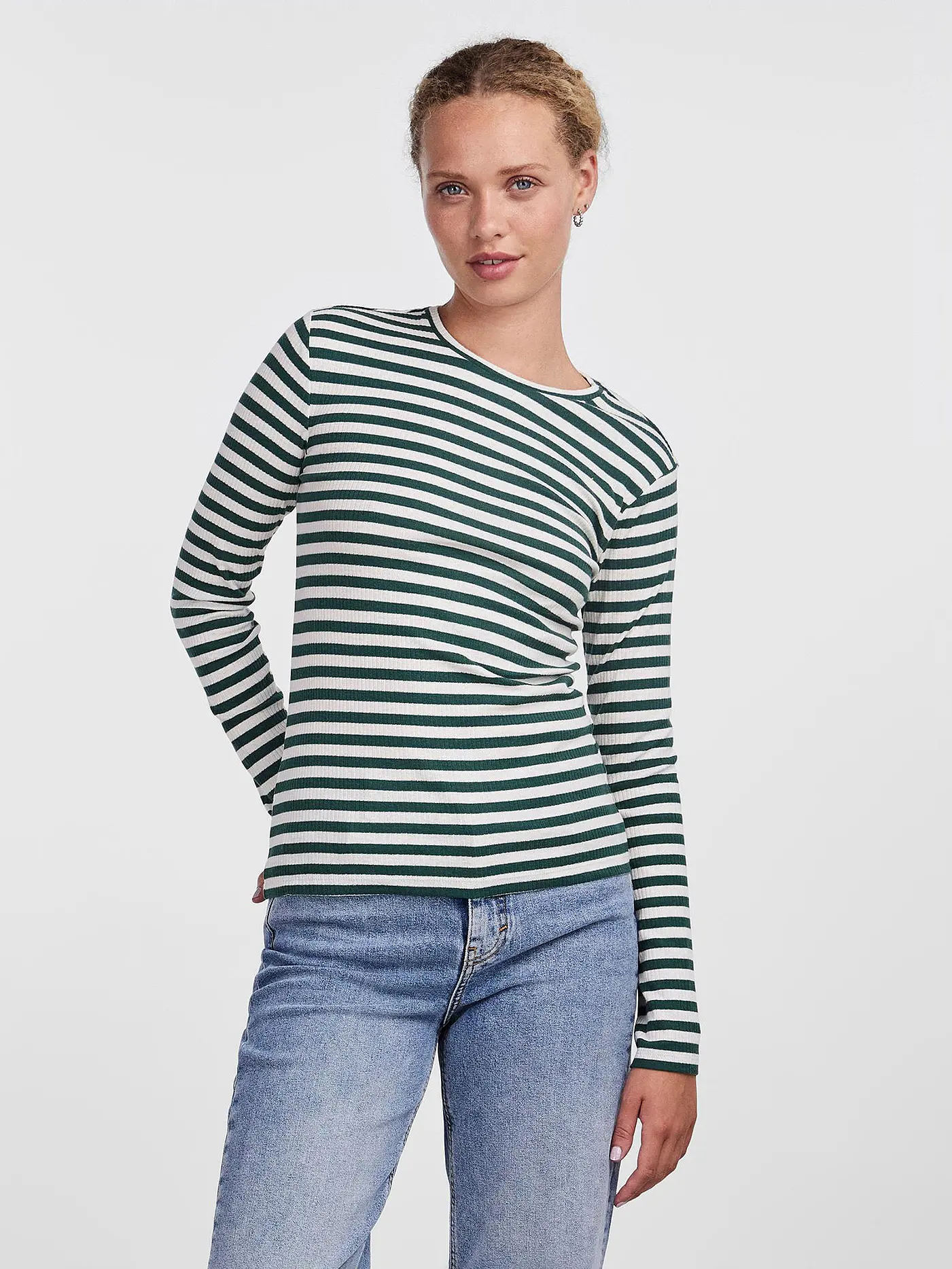 PIECES | Langarmshirt PCRUKA | dunkelgrün