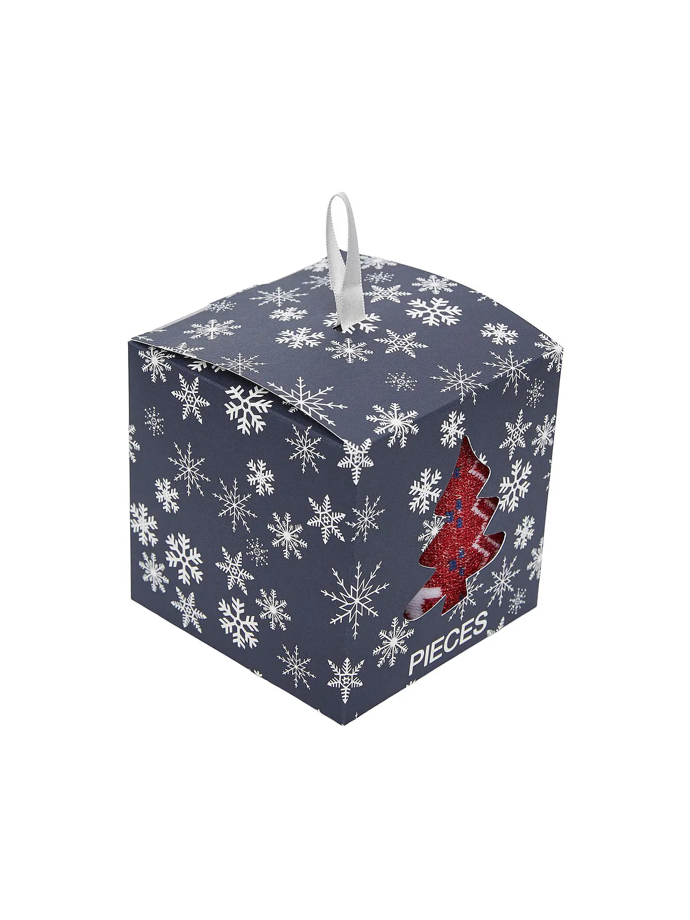 PIECES | Socken Geschenkebox 2er Pkg PCJIA medium grey melange  | grau