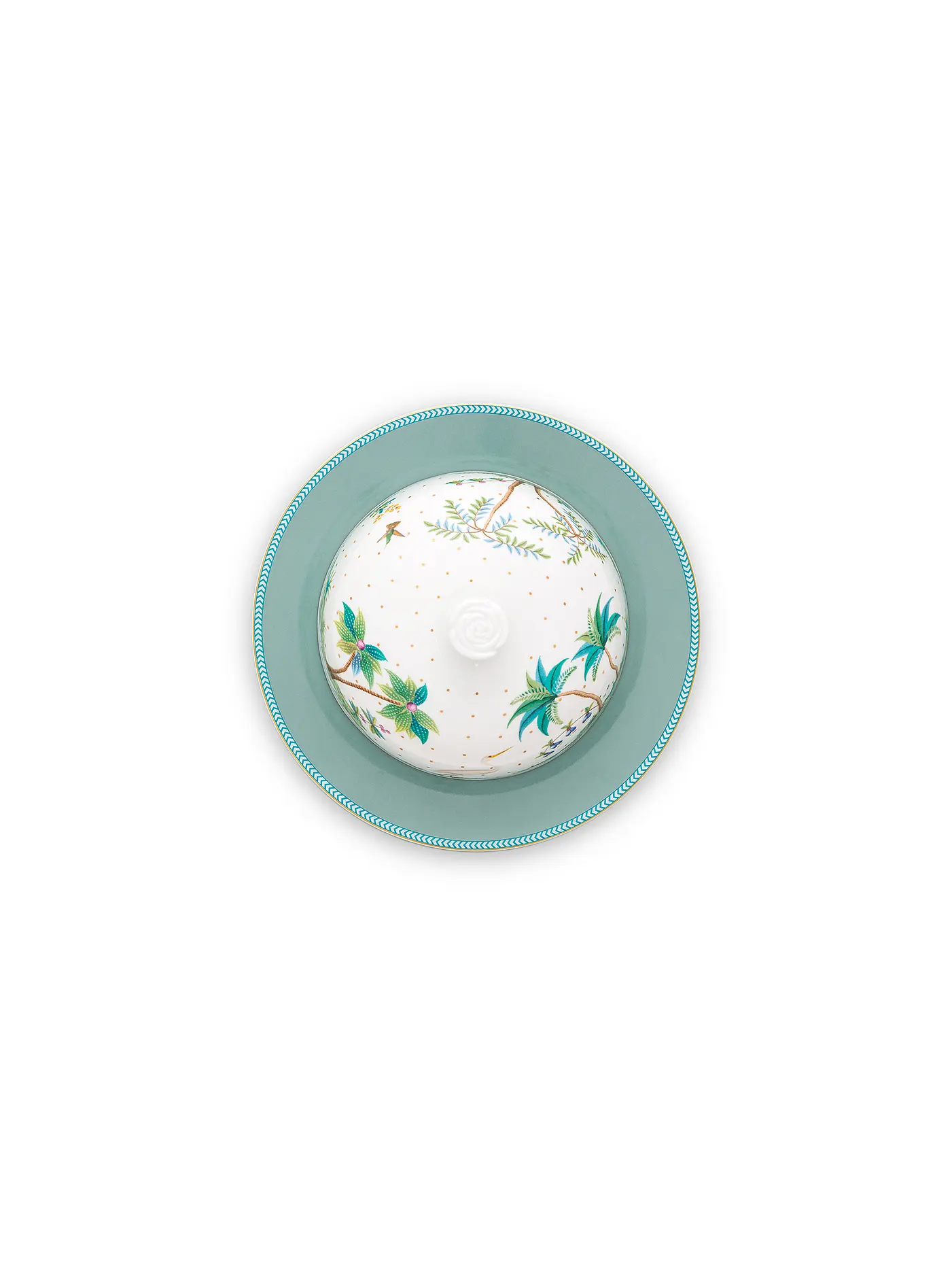 PIP STUDIO | Butterdose rund 17,8cm  Jolie Dots Gold | weiss