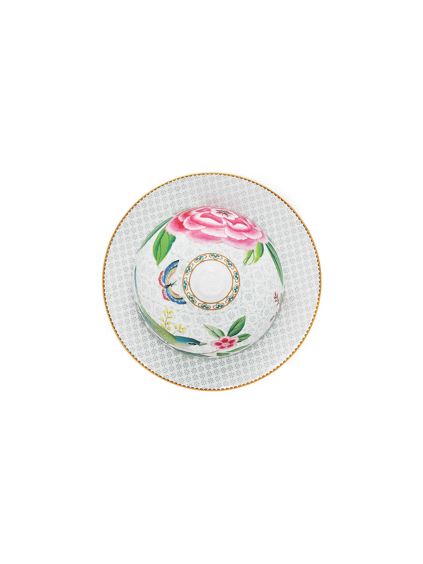 PIP STUDIO | Butterdose rund BLUSHING BIRDS 17x8cm Weiss | weiss