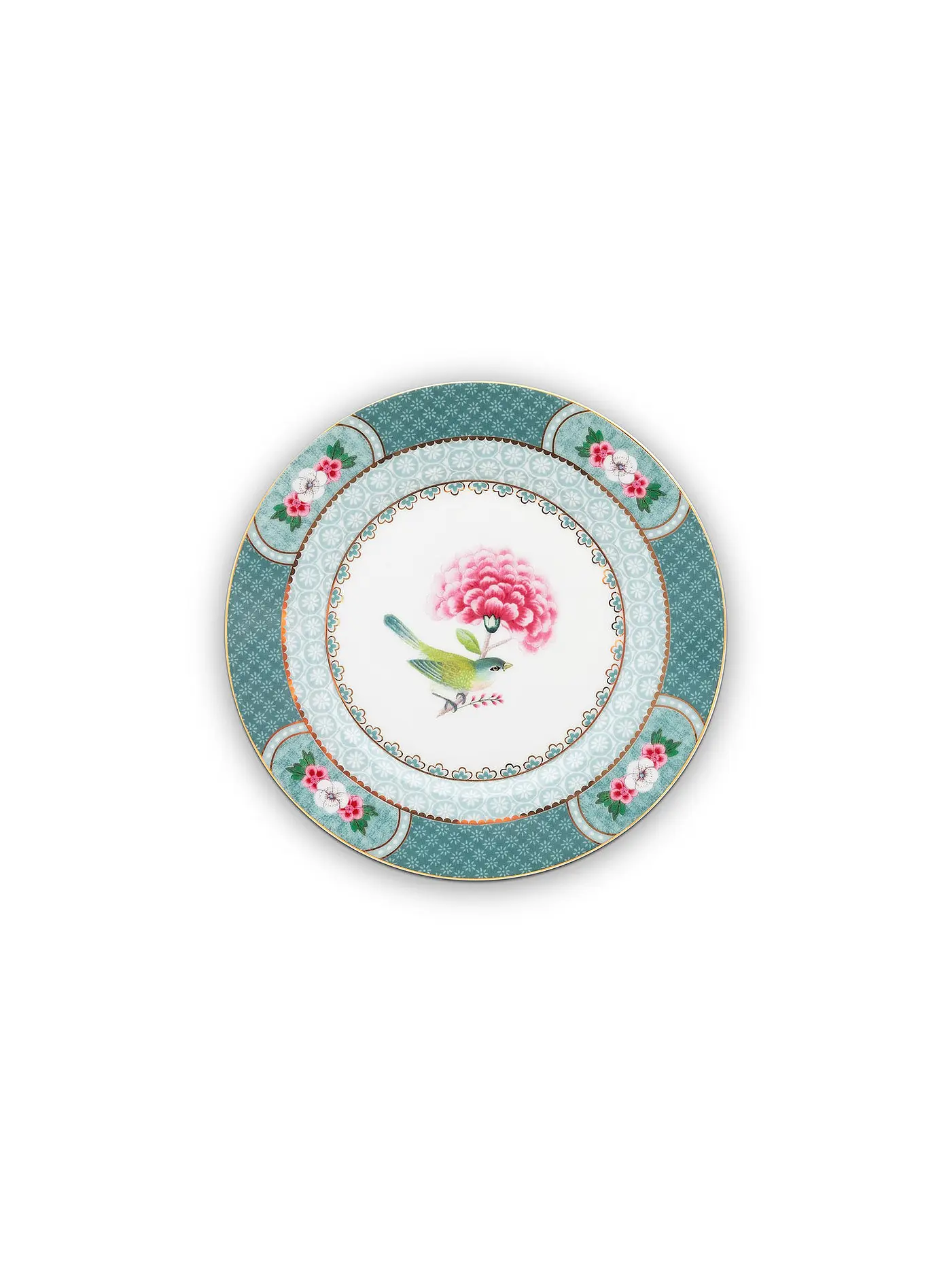 PIP STUDIO | Dessertteller 17cm "Blushing Birds" | türkis