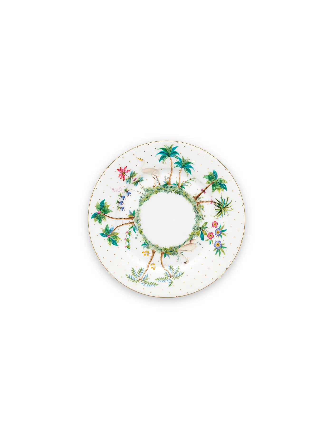 PIP STUDIO | Dessertteller 17cm  Jolie Dots Gold | weiss