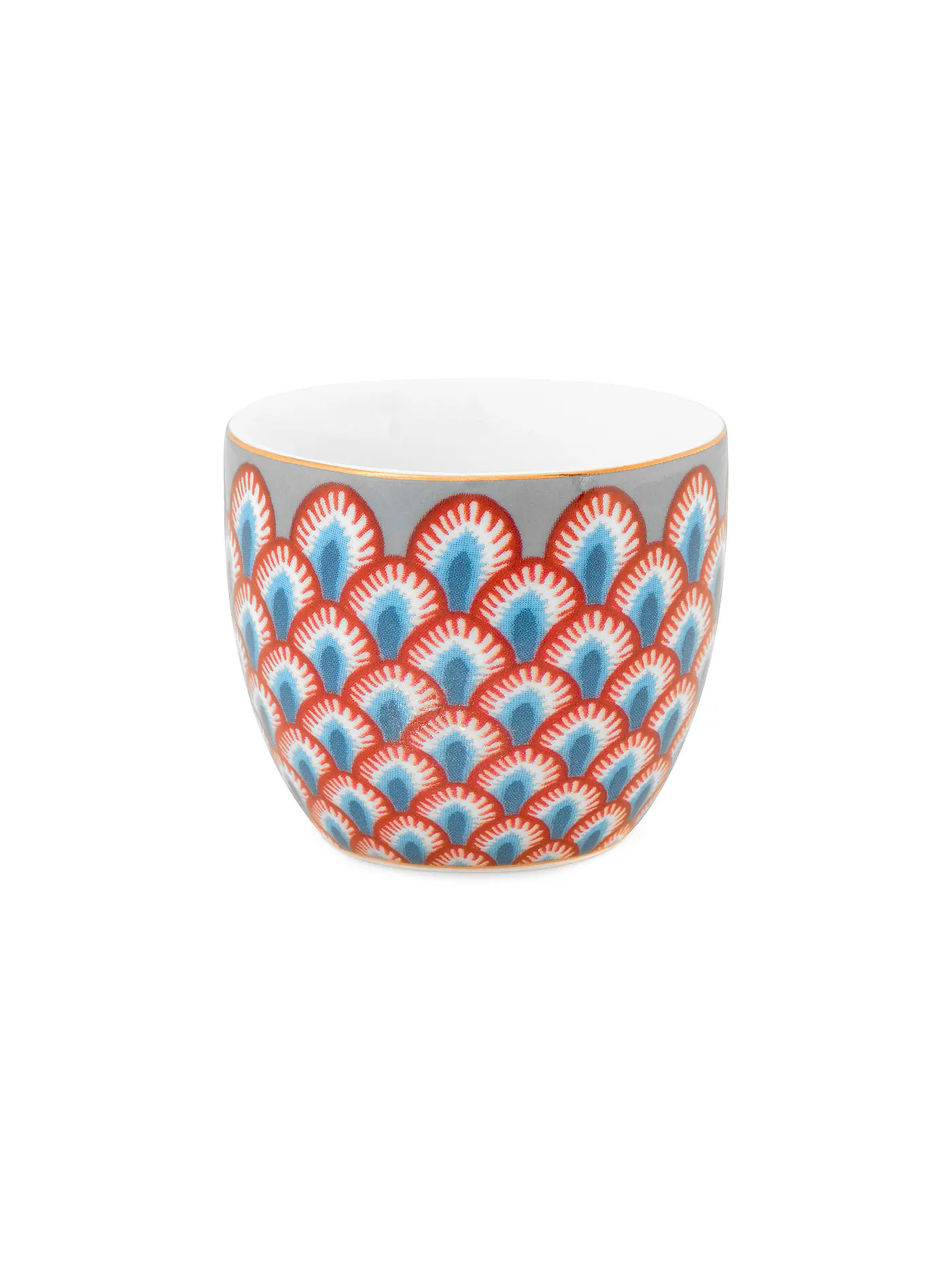 PIP STUDIO | Eierbecher 4,5cm FLOWER FESTIVAL Red Light Blue | hellblau