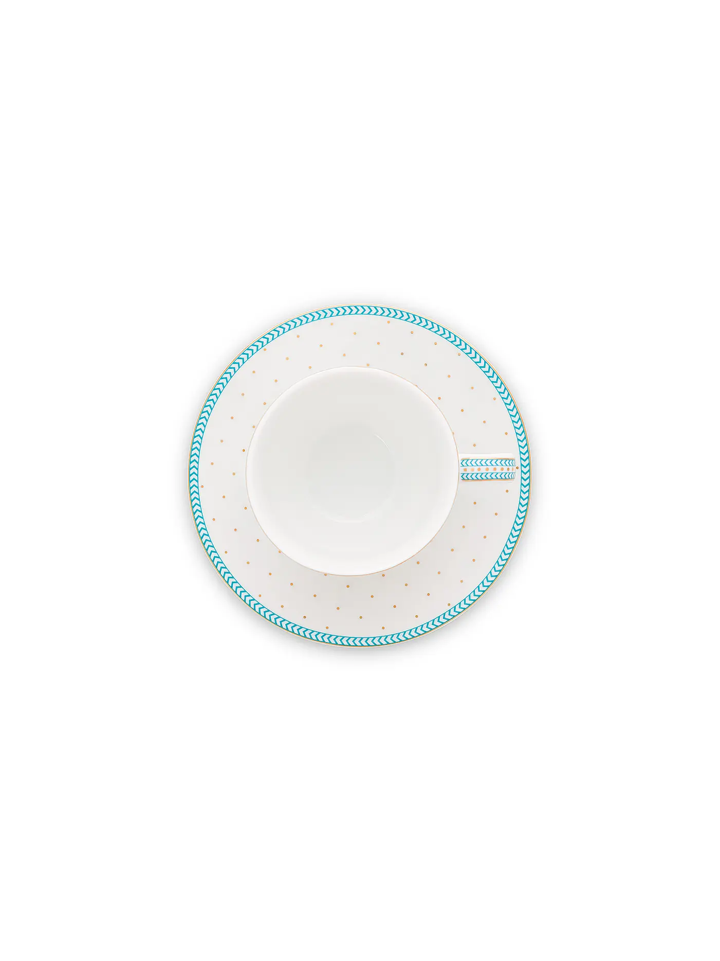 PIP STUDIO | Espressotasse mit Untertasse 120ml Jolie Dots Gold | weiss