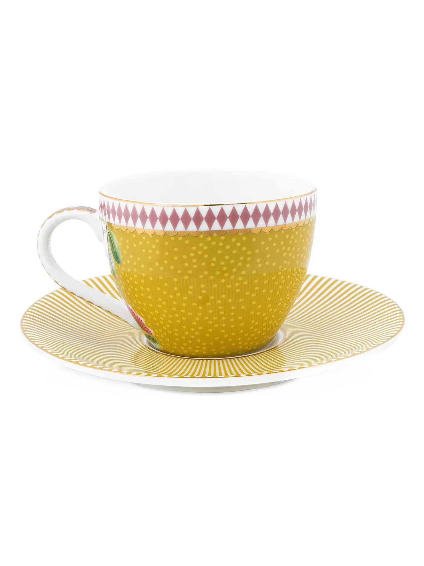 PIP STUDIO | Espressotasse mit Untertasse Set 2er LA MAJORELLE 120ml Gelb | gelb