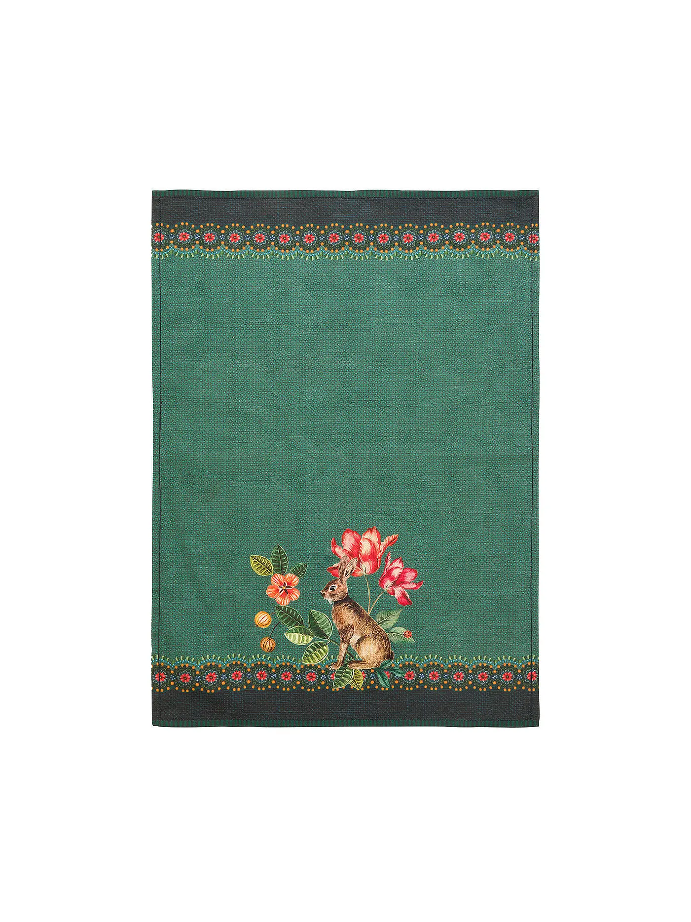 PIP STUDIO | Geschirrtuch 50x70cm Winter Wonderland Rabit green | petrol