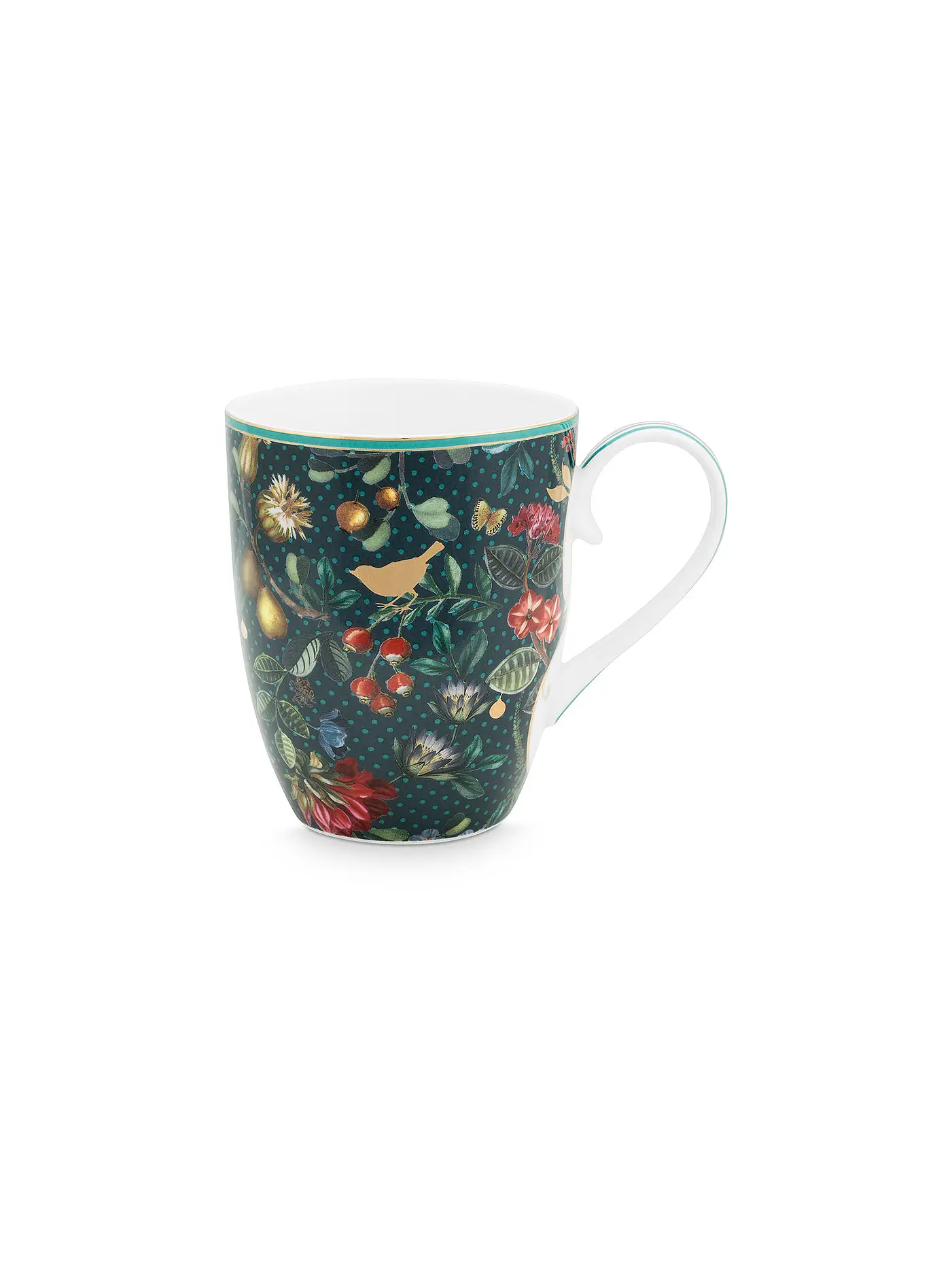 PIP STUDIO | Henkelbecher 2er Set 350ml WINTER WONDERLAND  | petrol