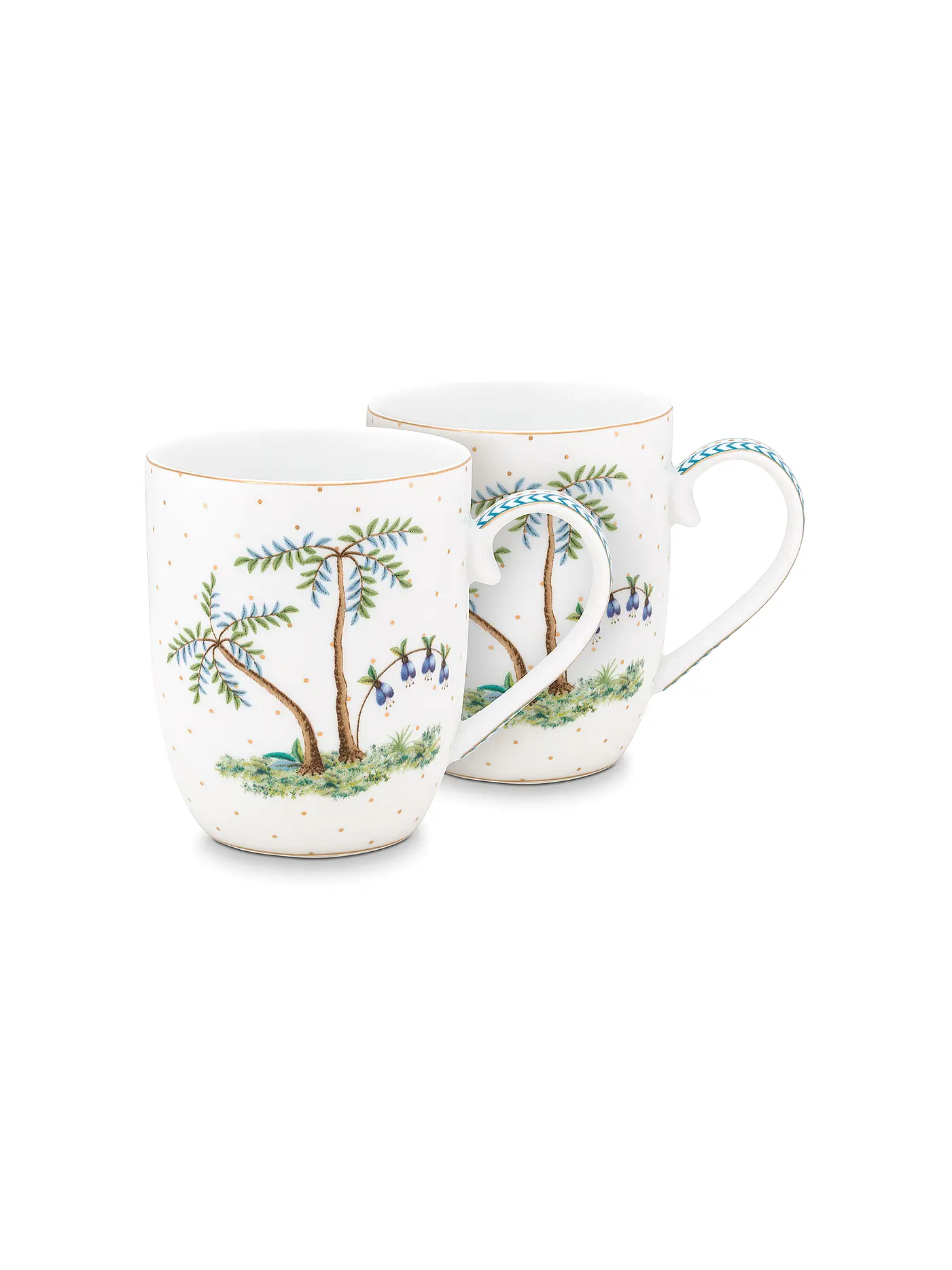 PIP STUDIO | Henkelbecher 2er Set Small Jolie 145ml  | weiss
