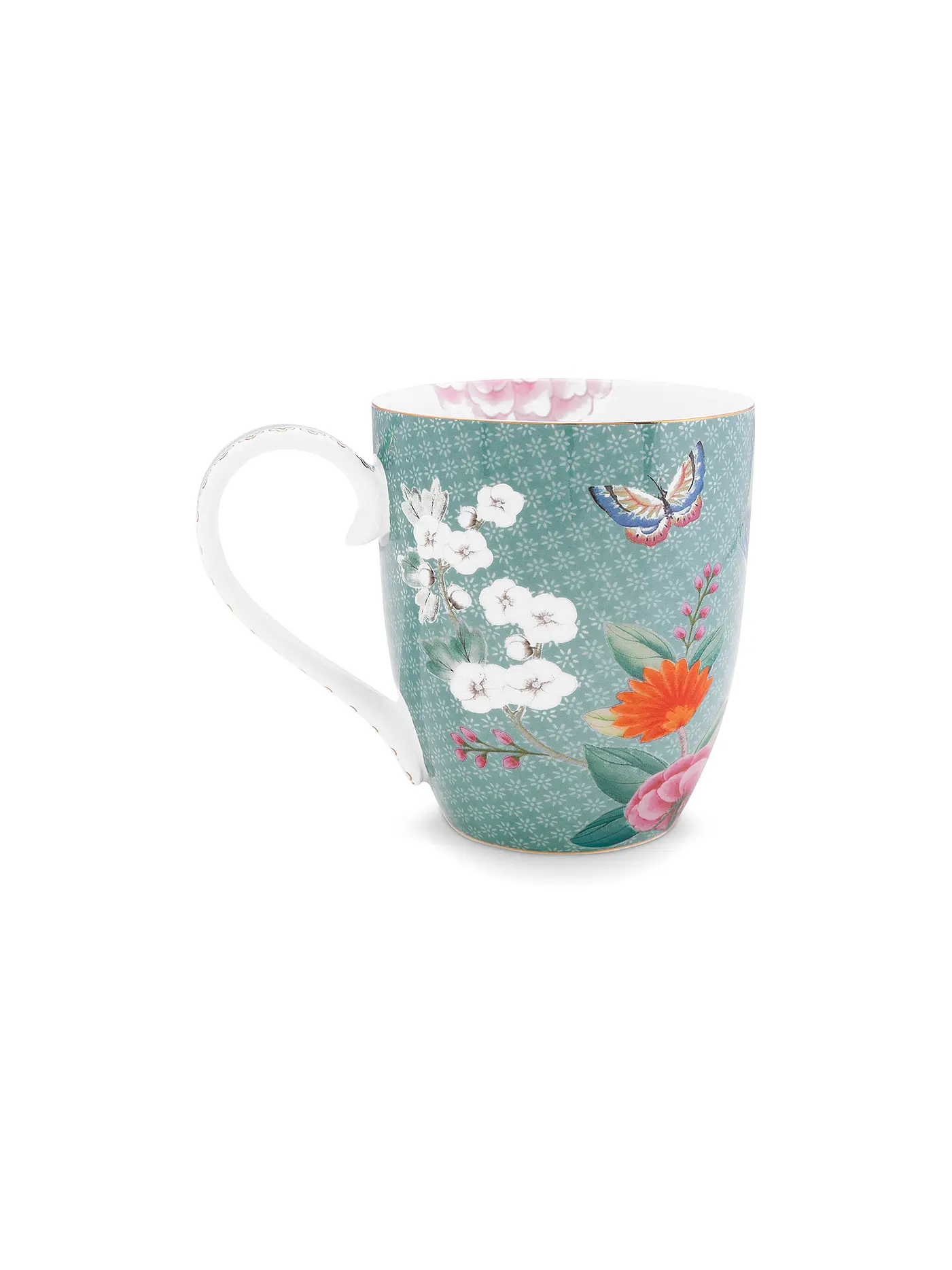 PIP STUDIO | Henkelbecher Set 2er X-Large BLUSHING BIRDS 450ml Blau  | hellblau