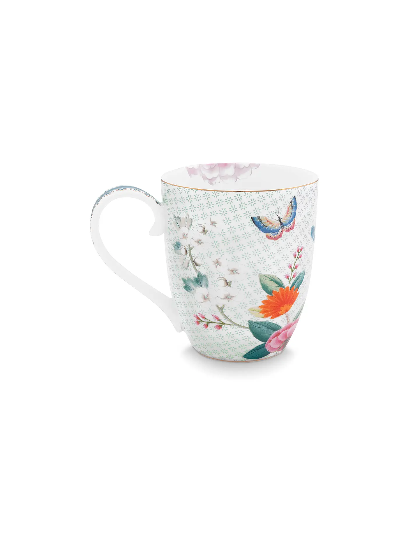 PIP STUDIO | Henkelbecher Set 2er X-Large BLUSHING BIRDS 450ml Weiss | weiss