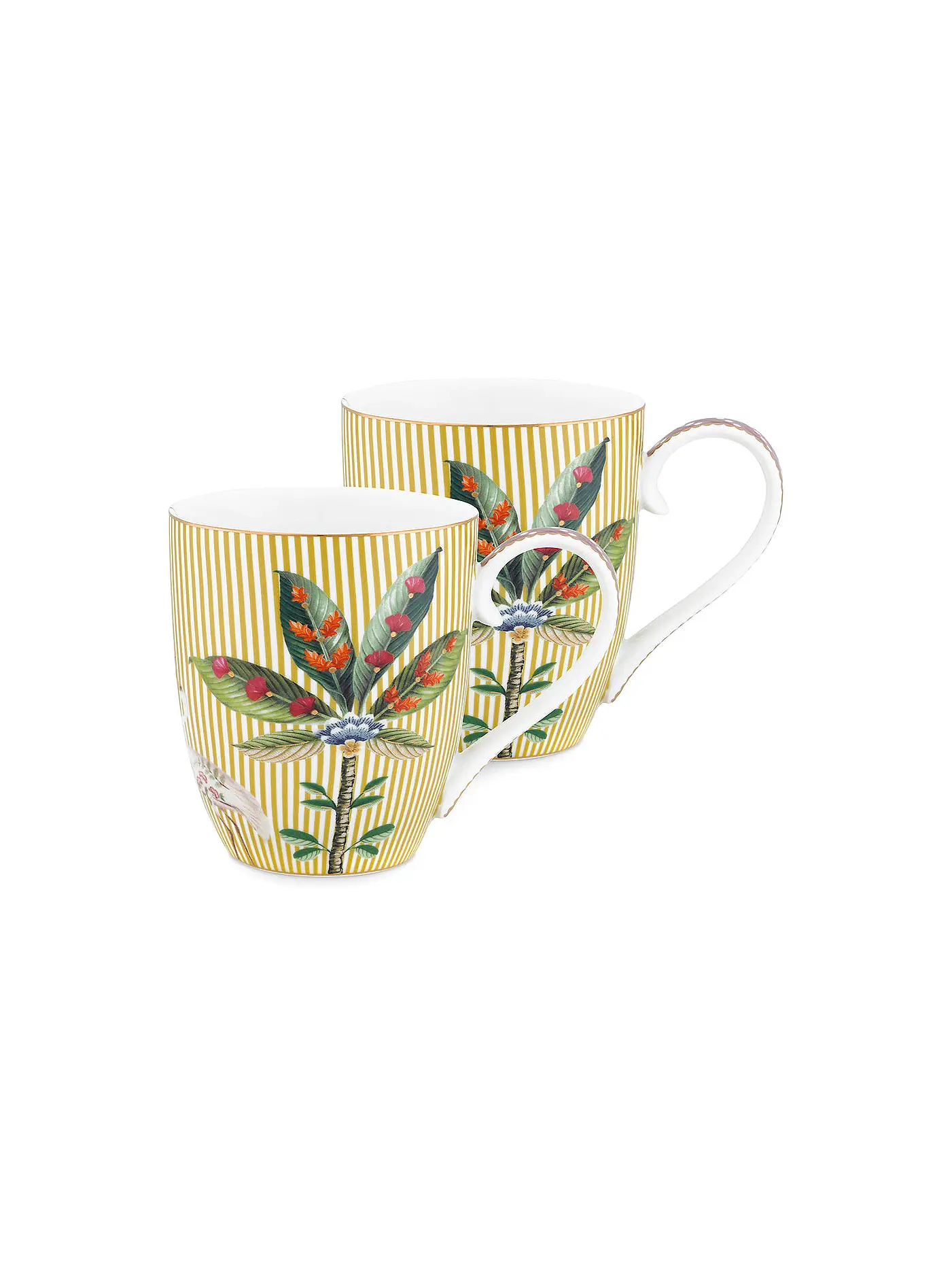 PIP STUDIO | Henkelbecher Set 2er X-Large LA MAJORELLE 450ml Gelb | gelb