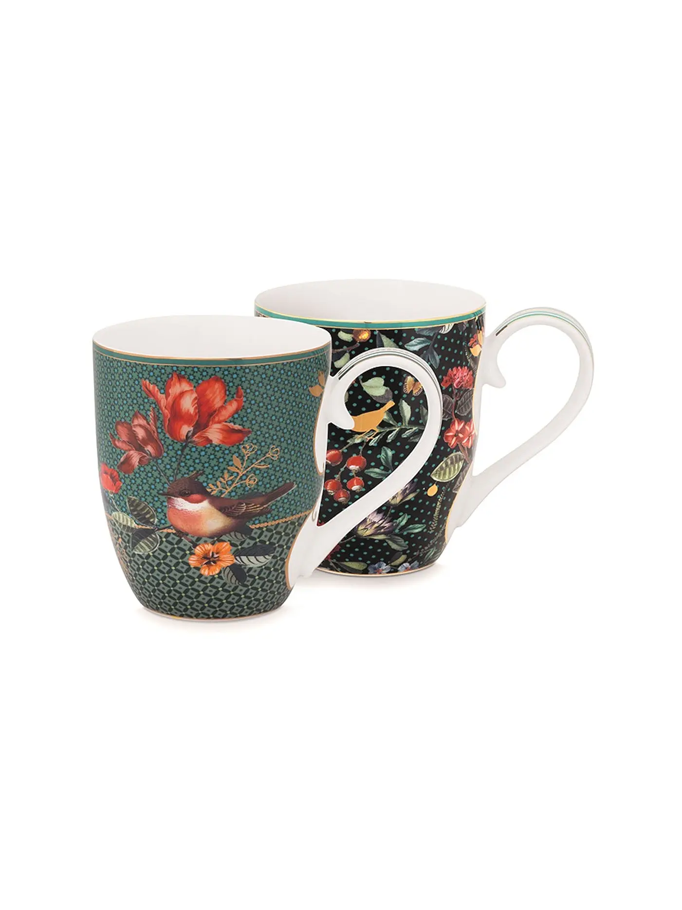 PIP STUDIO | Henkelbecher Winter 2-er Set 450ml | petrol