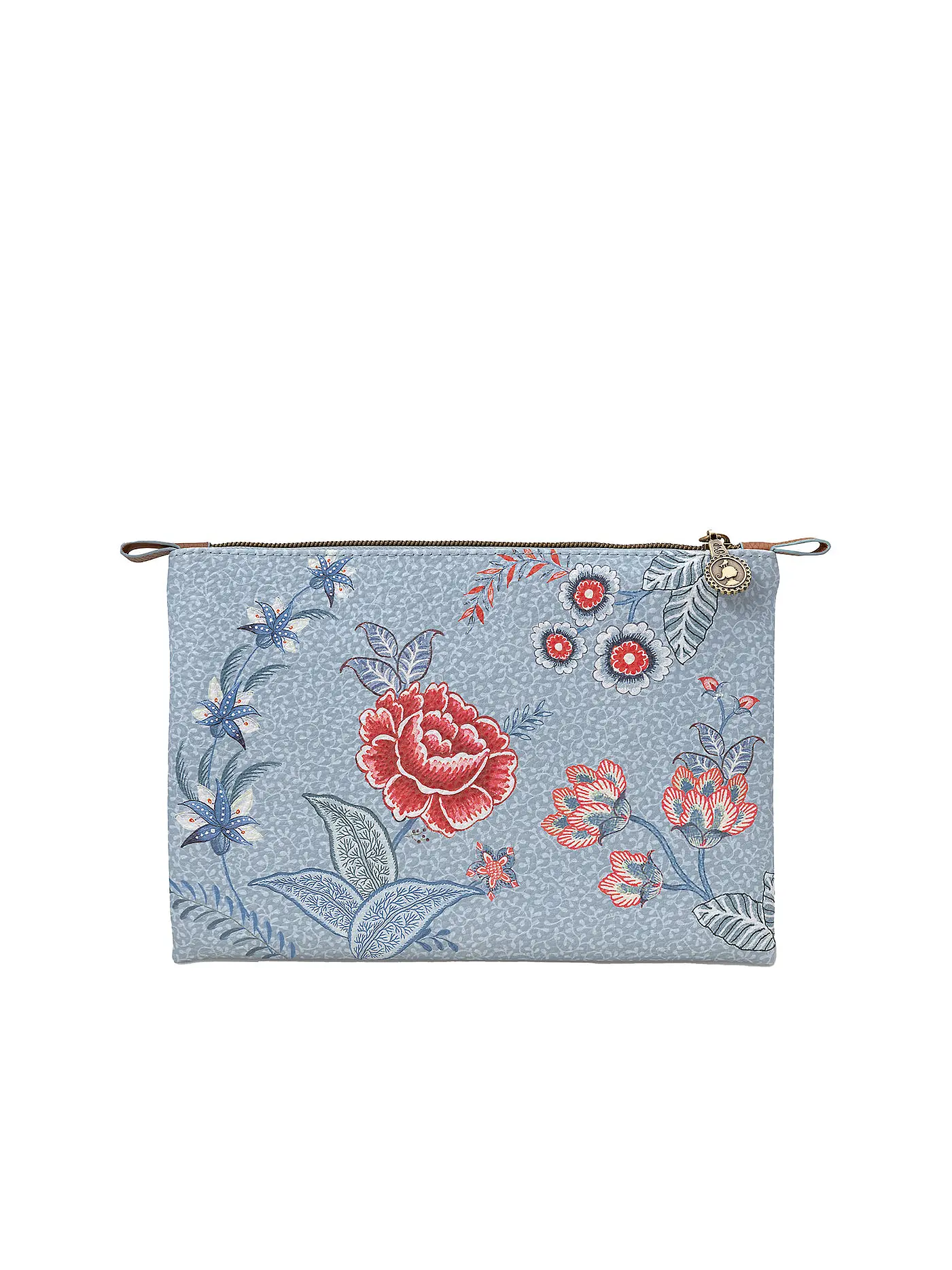 PIP STUDIO | Kosmetiktasche Flower Festival M 24x15,5cm Light Blue | hellblau