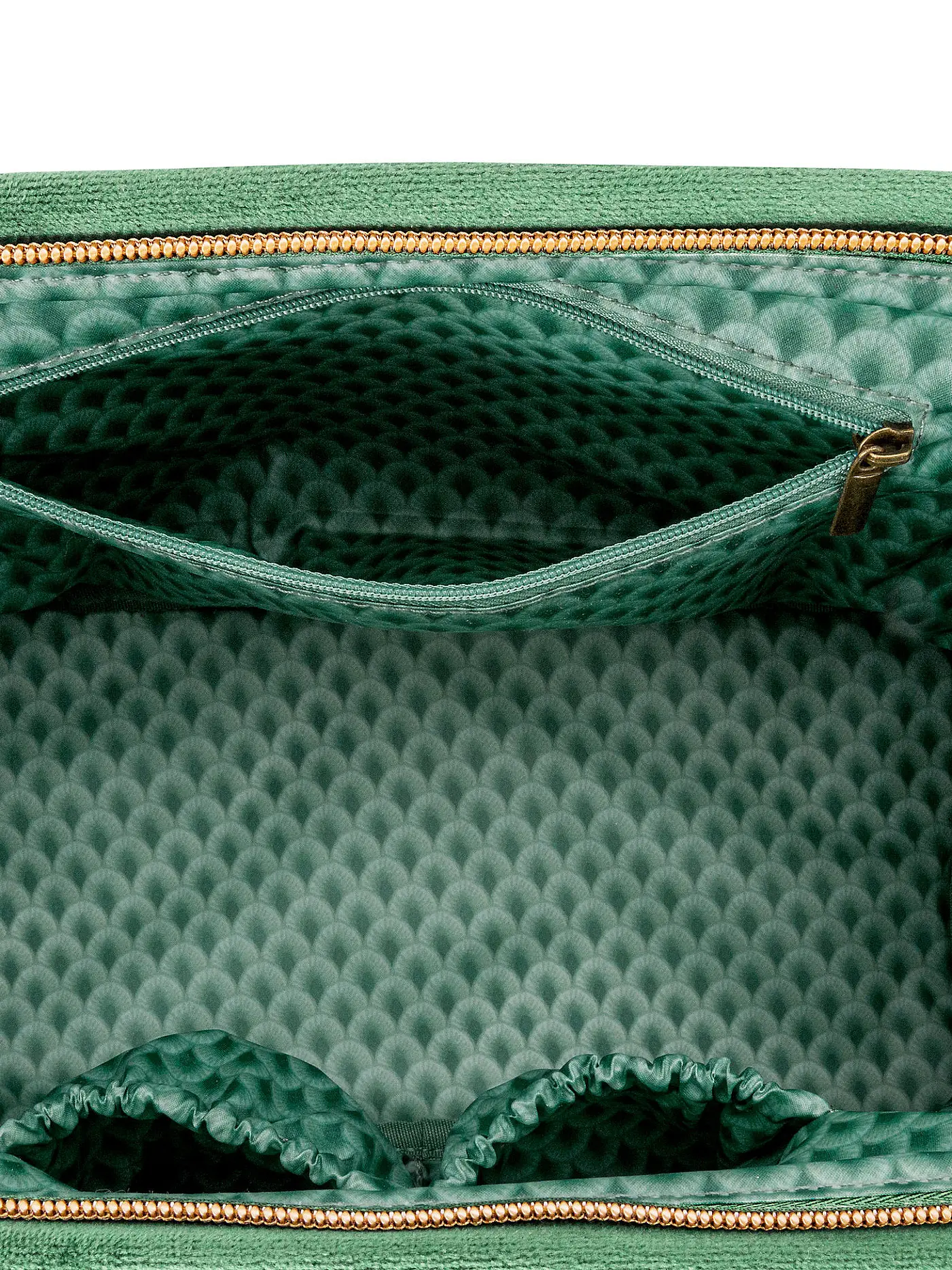 PIP STUDIO | Kosmetiktasche Velvet Quilted L 30x27cm  | petrol