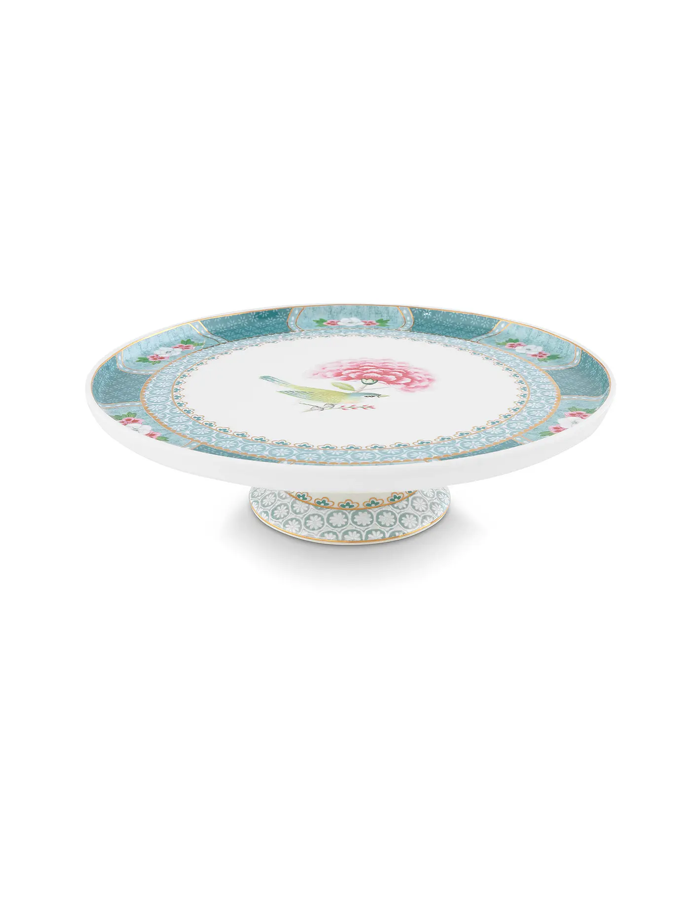 PIP STUDIO | Mini Tortenplatte BLUSHING BIRDS 21cm Blau  | hellblau