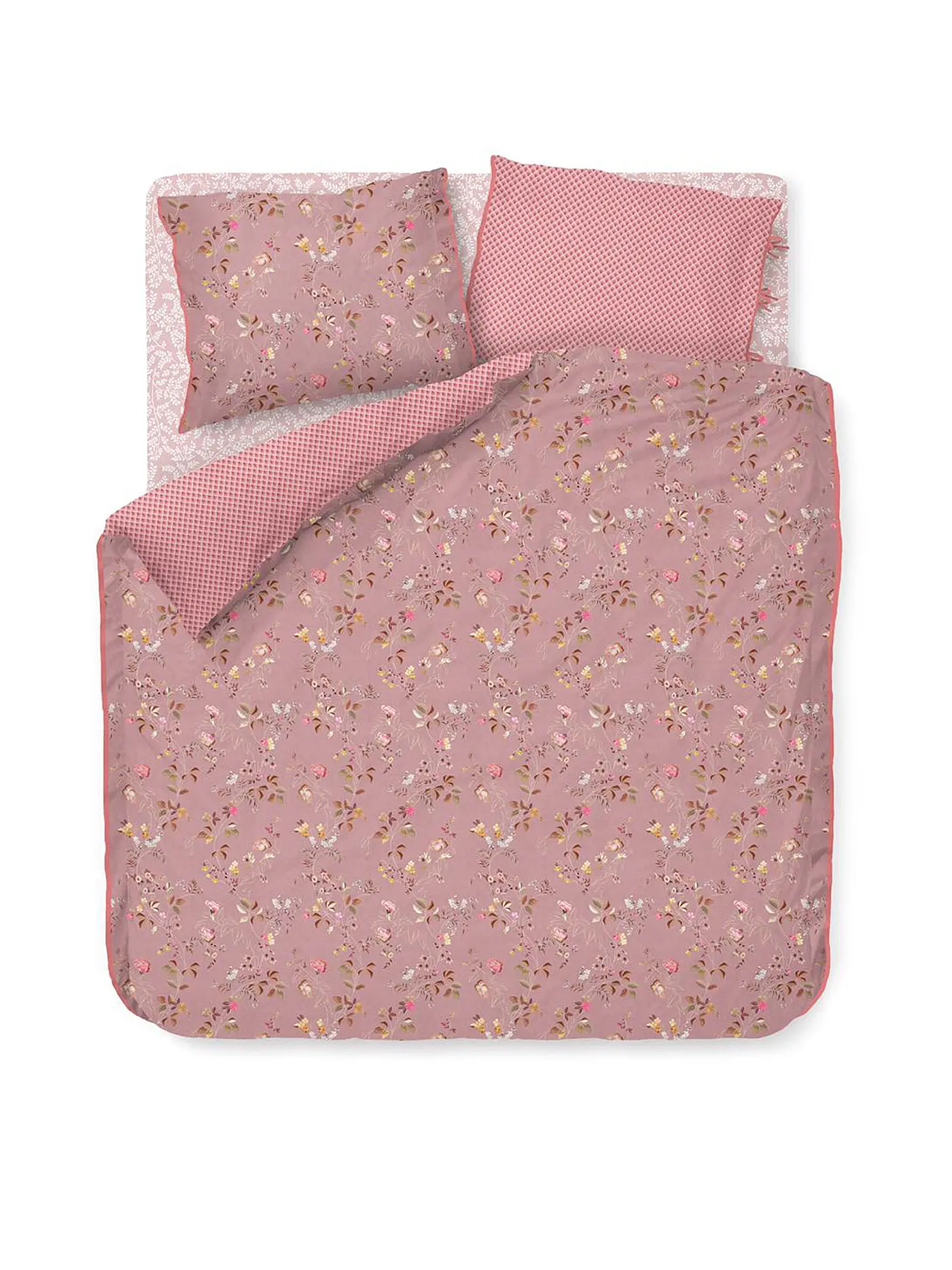 PIP STUDIO | Perkal Bettwäsche 2x 70x90cm / 200x200cm Light Blue | rosa