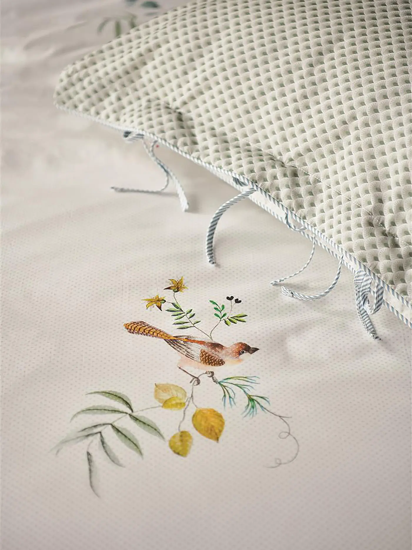 PIP STUDIO | Perkal Bettwäsche LITTLE BIRDS 70x90cm / 140x200cm White | weiss