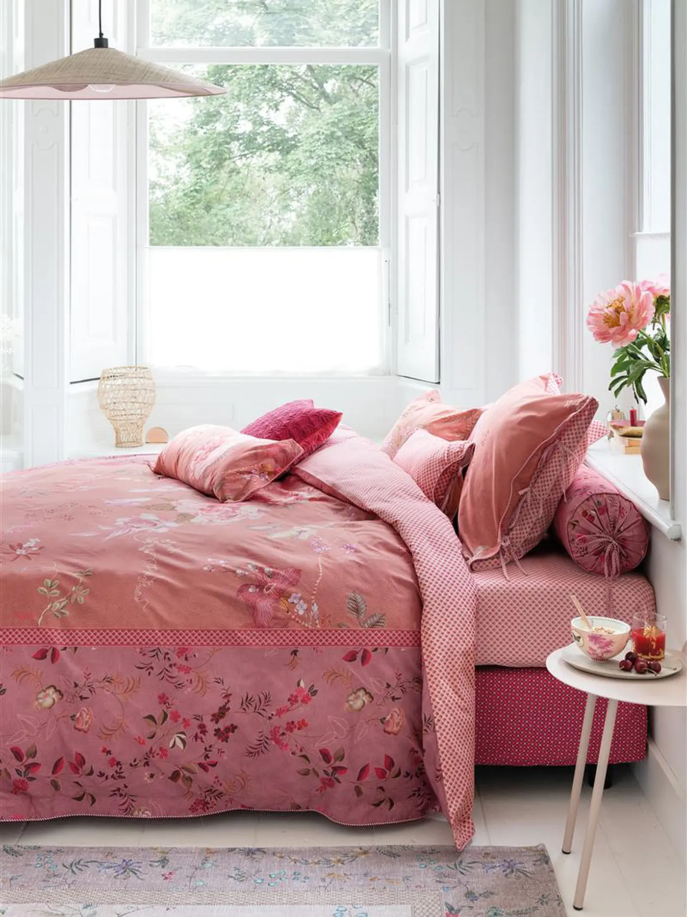 PIP STUDIO | Perkal Bettwäsche Tokyo Bouquet 70x90cm / 140x200cm Pink | rosa
