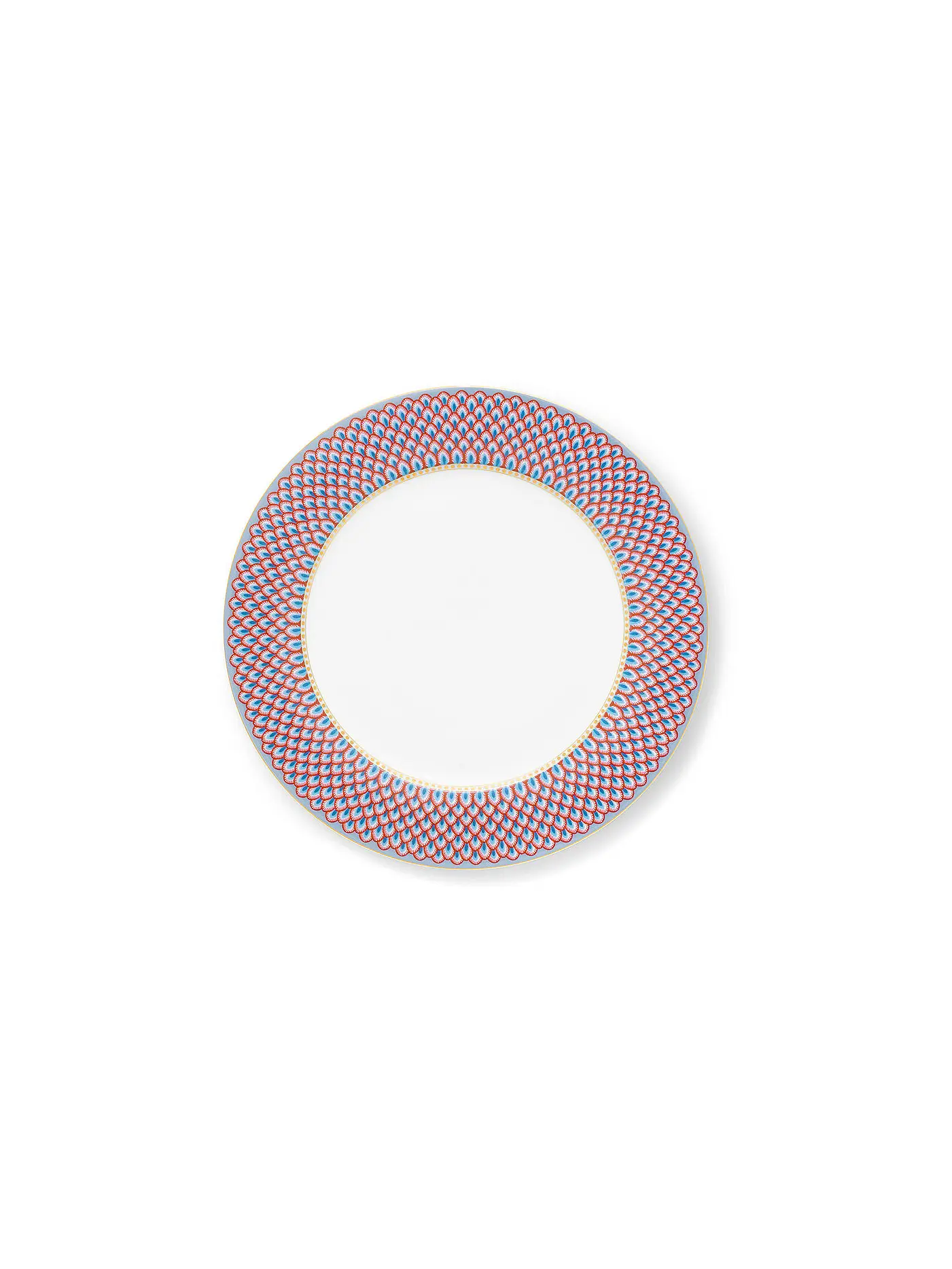 PIP STUDIO | Speiseteller 26,5cm FLOWER FESTIVAL Red Light Blue | hellblau
