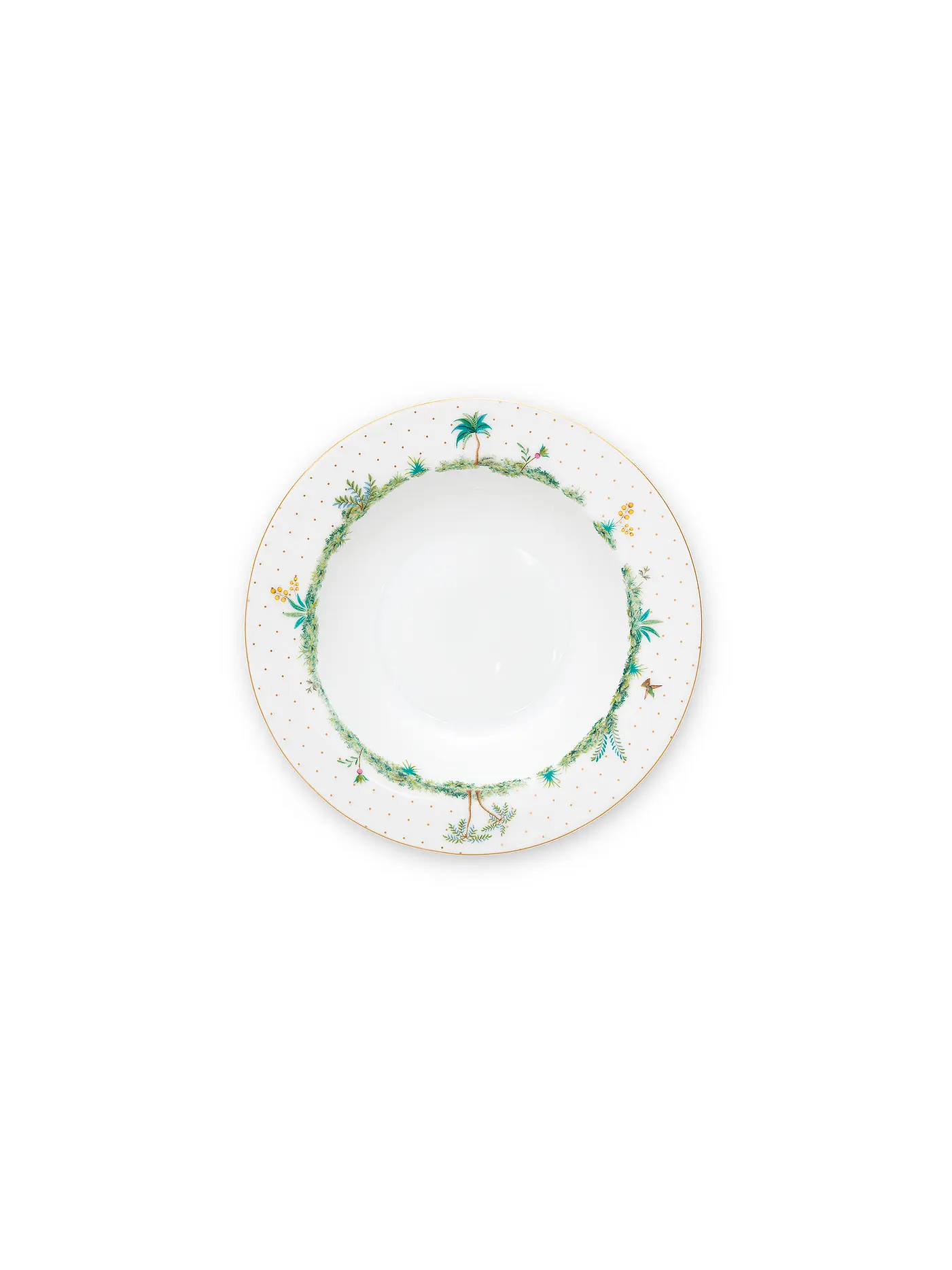 PIP STUDIO | Suppenteller 21,5cm  Jolie Dots Gold | weiss