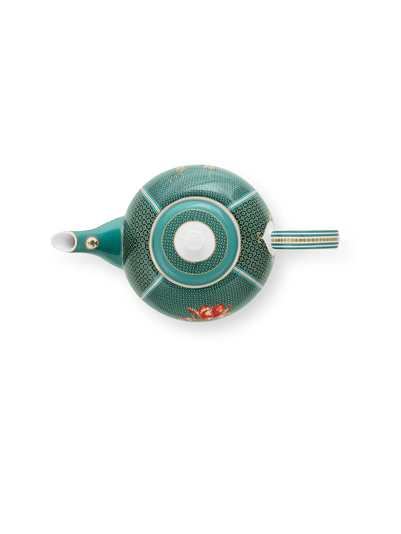 PIP STUDIO | Teekanne Large 1,6l WINTER WONDERLAND Bird Green | petrol