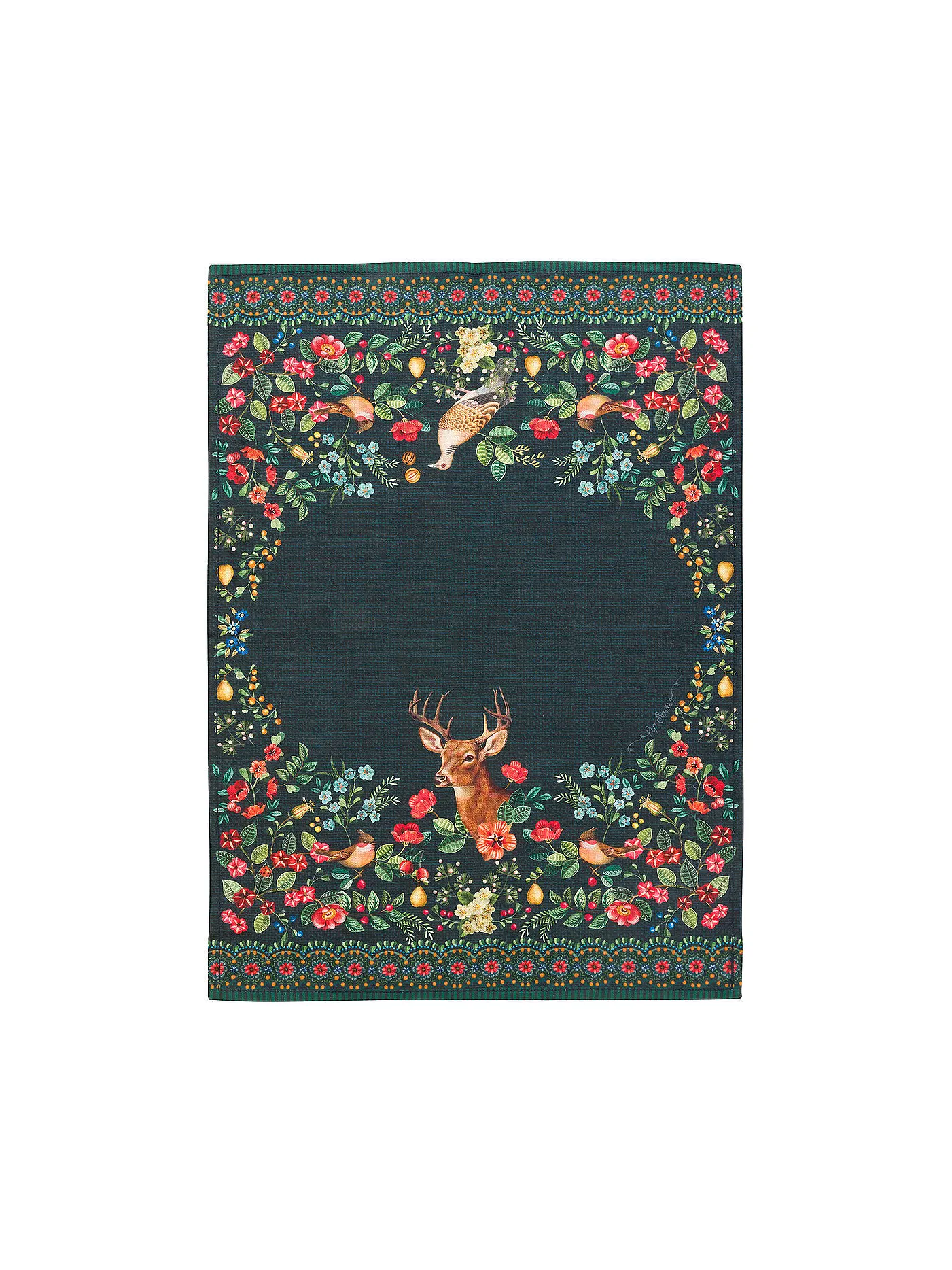 PIP STUDIO | Winter Wonderland Geschirrtuch 50x70cm Dunkelblau | petrol