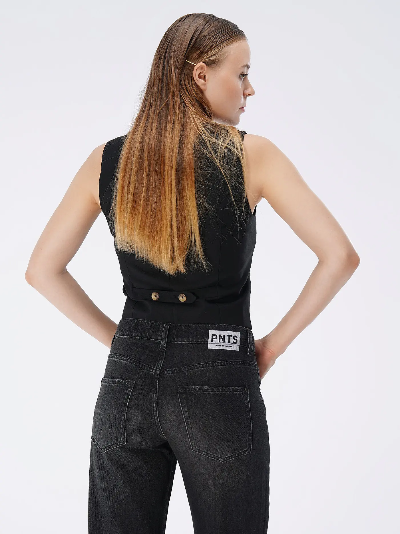 PNTS | Jeans Wide Leg THE BAGGY | grau