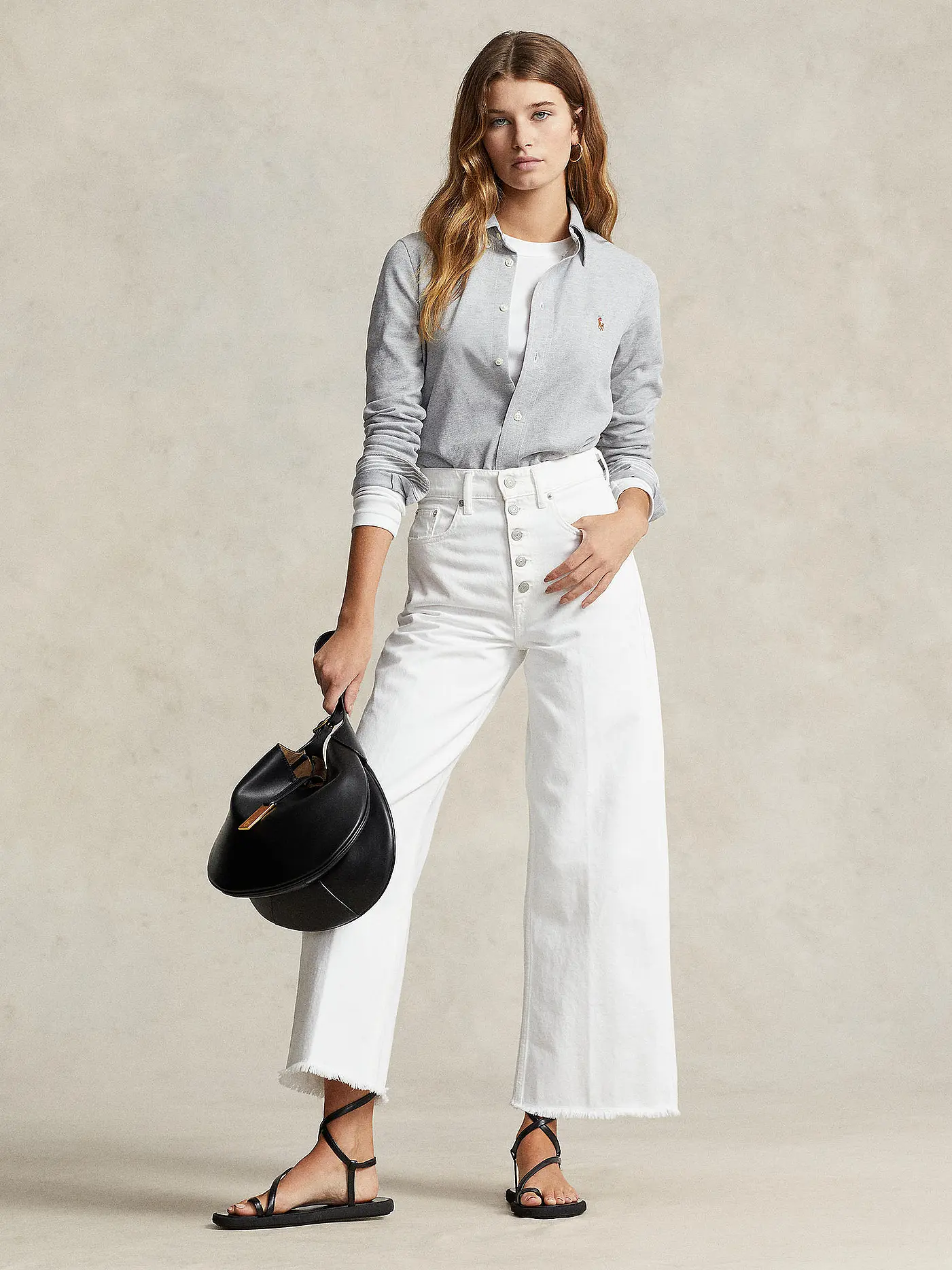 POLO RALPH LAUREN | Bluse Skinny Fit Heidi  | grau