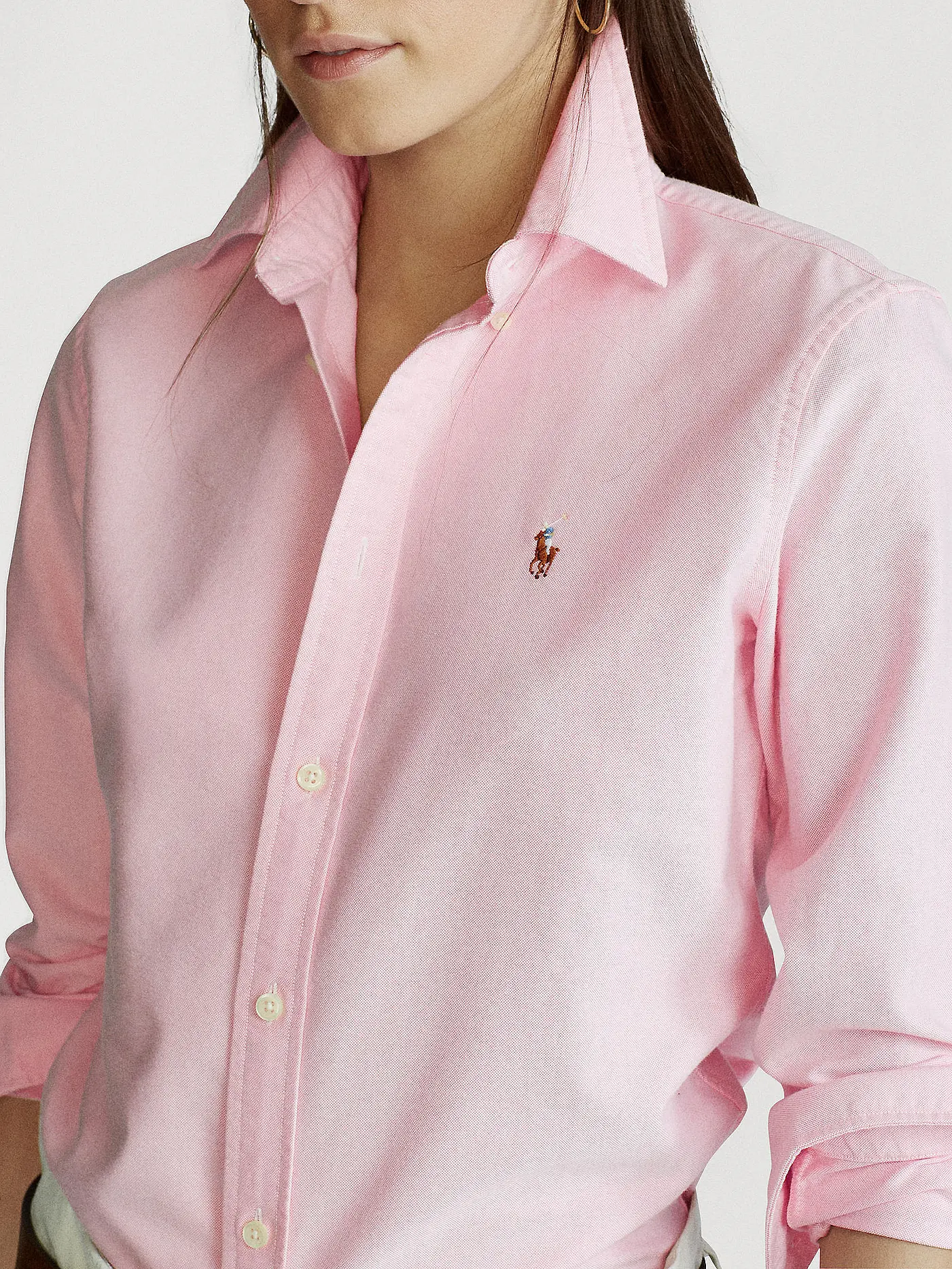 POLO RALPH LAUREN | Bluse Slim Fit HARPER | rosa