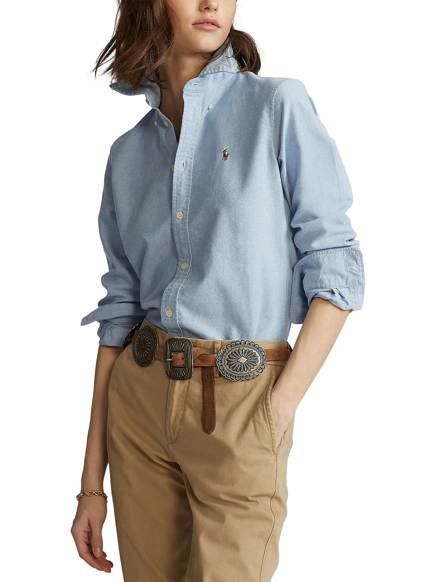 POLO RALPH LAUREN | Bluse Slim Fit HARPER | blau