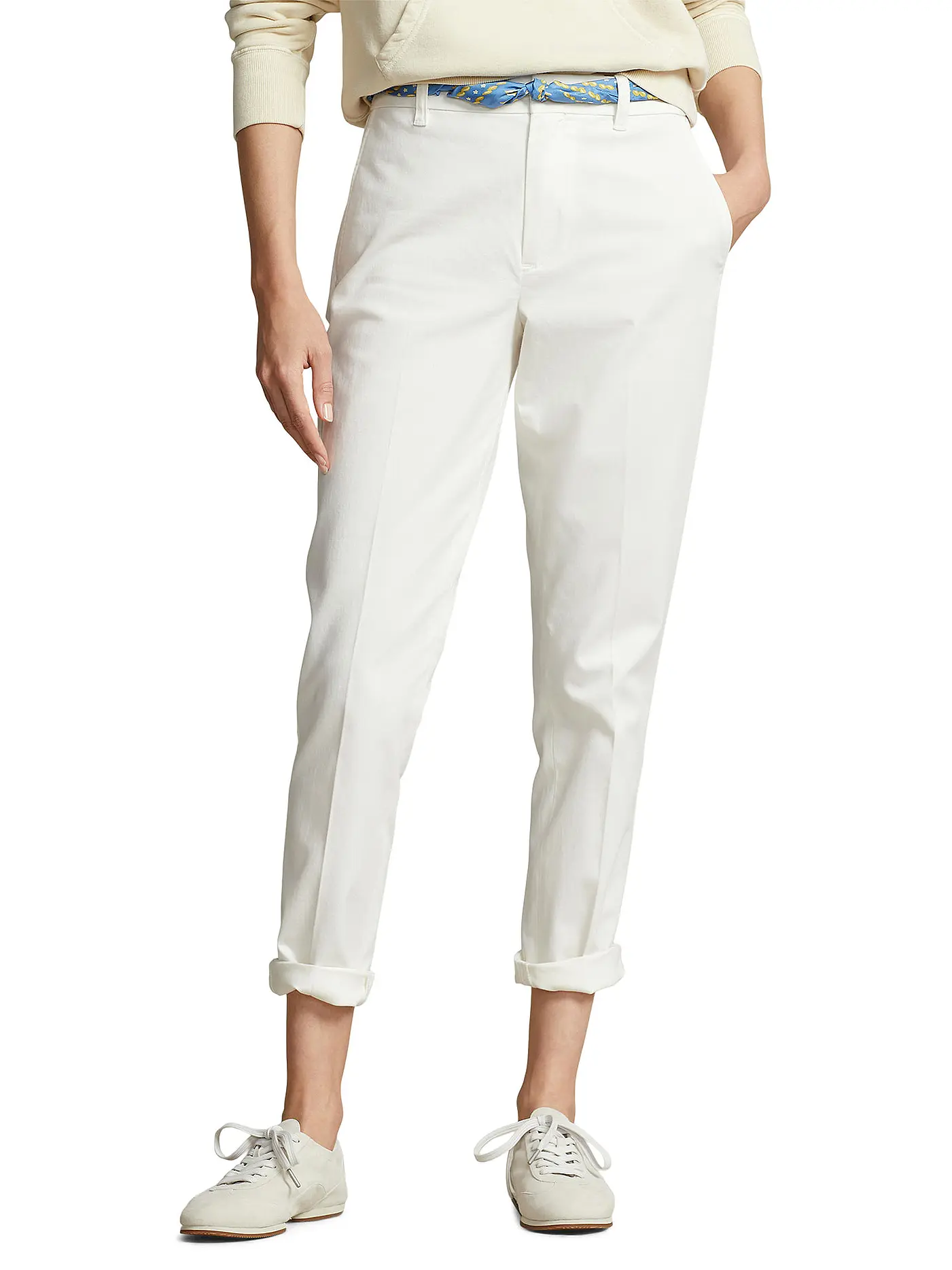 POLO RALPH LAUREN | Chino Slim Fit 7/8 | weiss