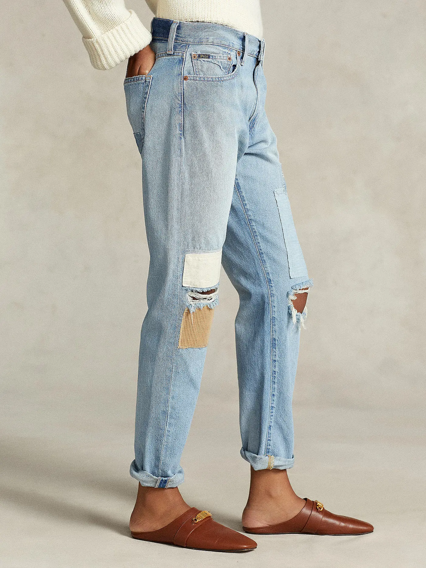 POLO RALPH LAUREN | Jeans Boyfriend Fit 7/8 | blau