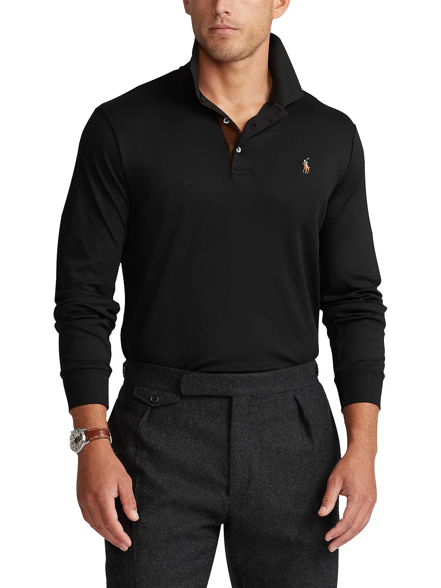 POLO RALPH LAUREN | Poloshirt Custom Slim Fit | schwarz