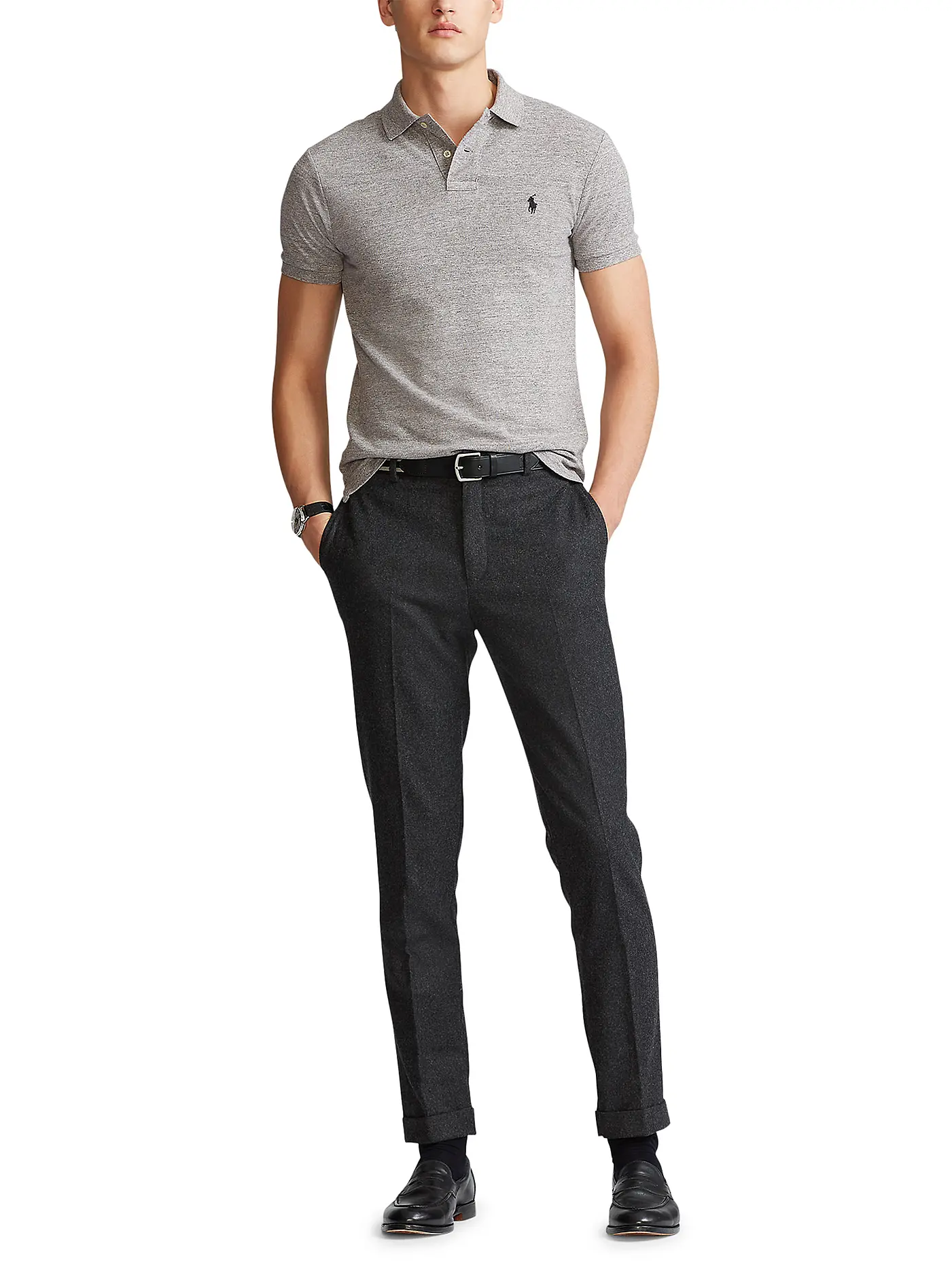 POLO RALPH LAUREN | Poloshirt Slim Fit  | grau