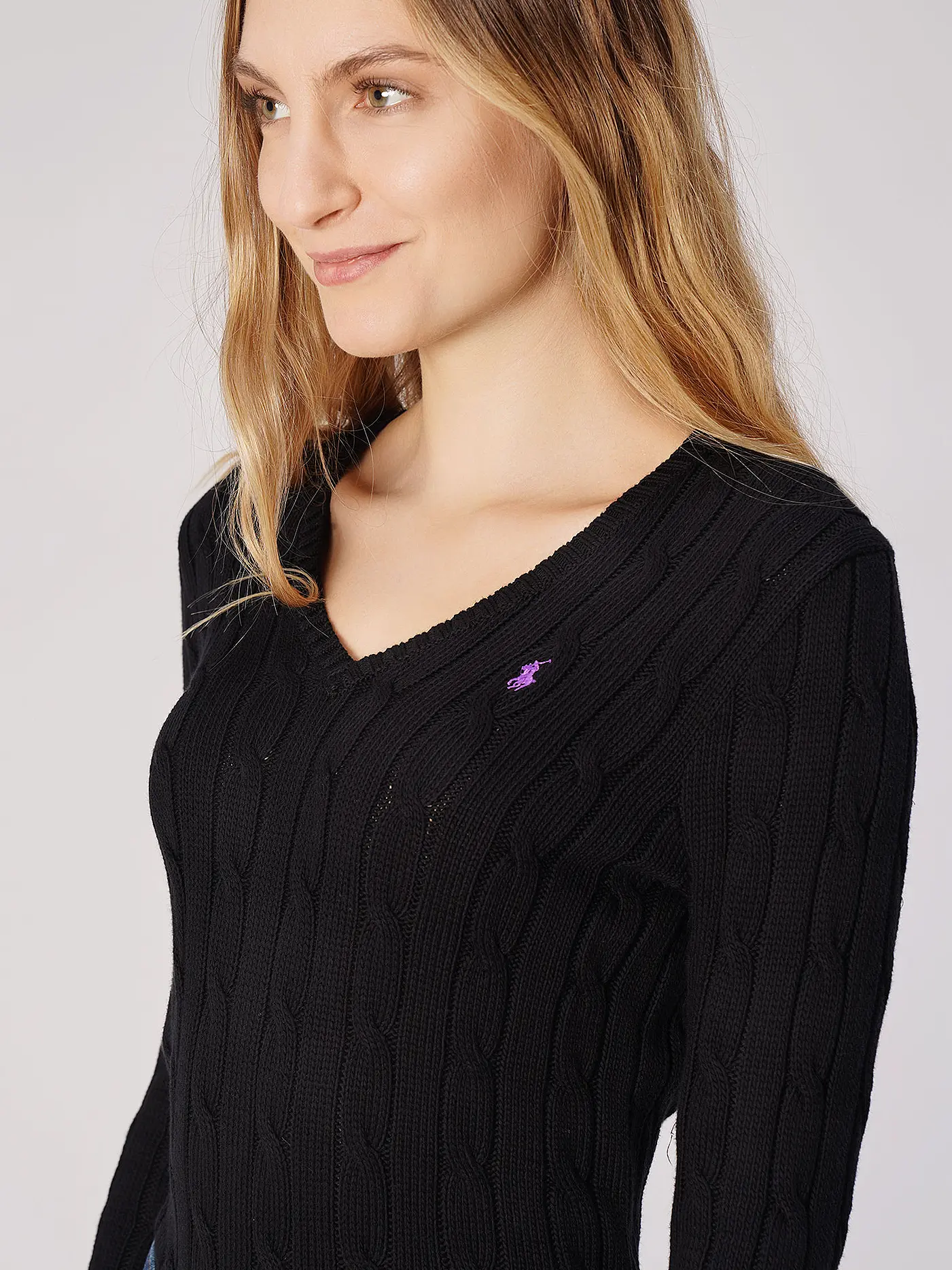 POLO RALPH LAUREN | Pullover Slim Fit KIMBERLY | schwarz