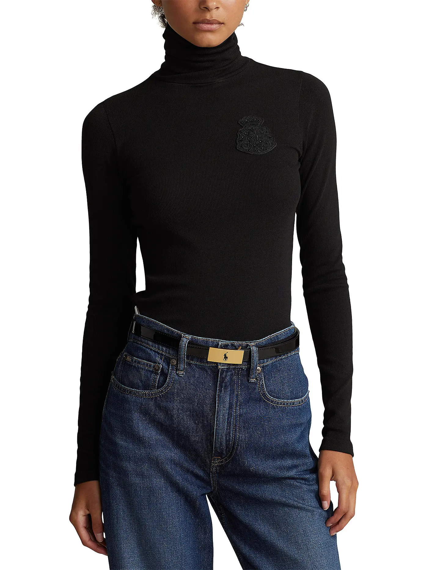POLO RALPH LAUREN | Rollkragenshirt | schwarz