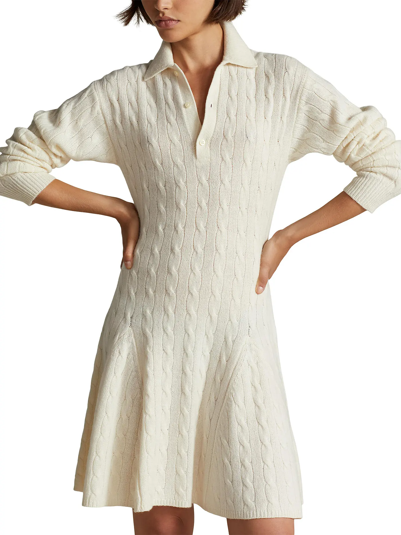 POLO RALPH LAUREN | Strickkleid  | creme