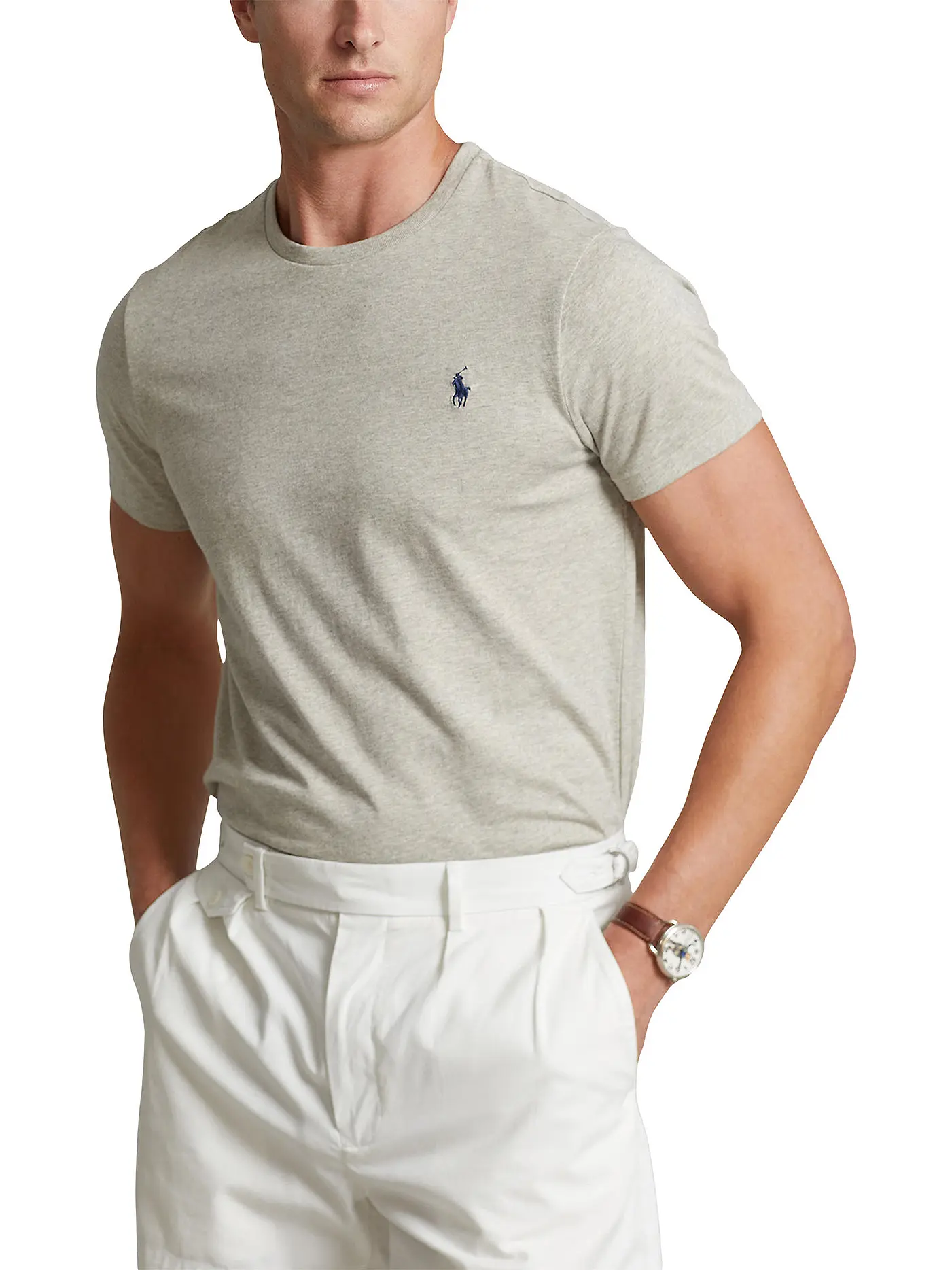 POLO RALPH LAUREN | T-Shirt Custom-Slim-Fit | grau