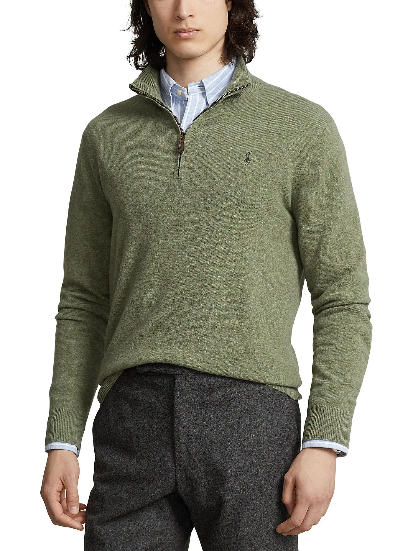 POLO RALPH LAUREN | Troyer Pullover Regular Fit | olive