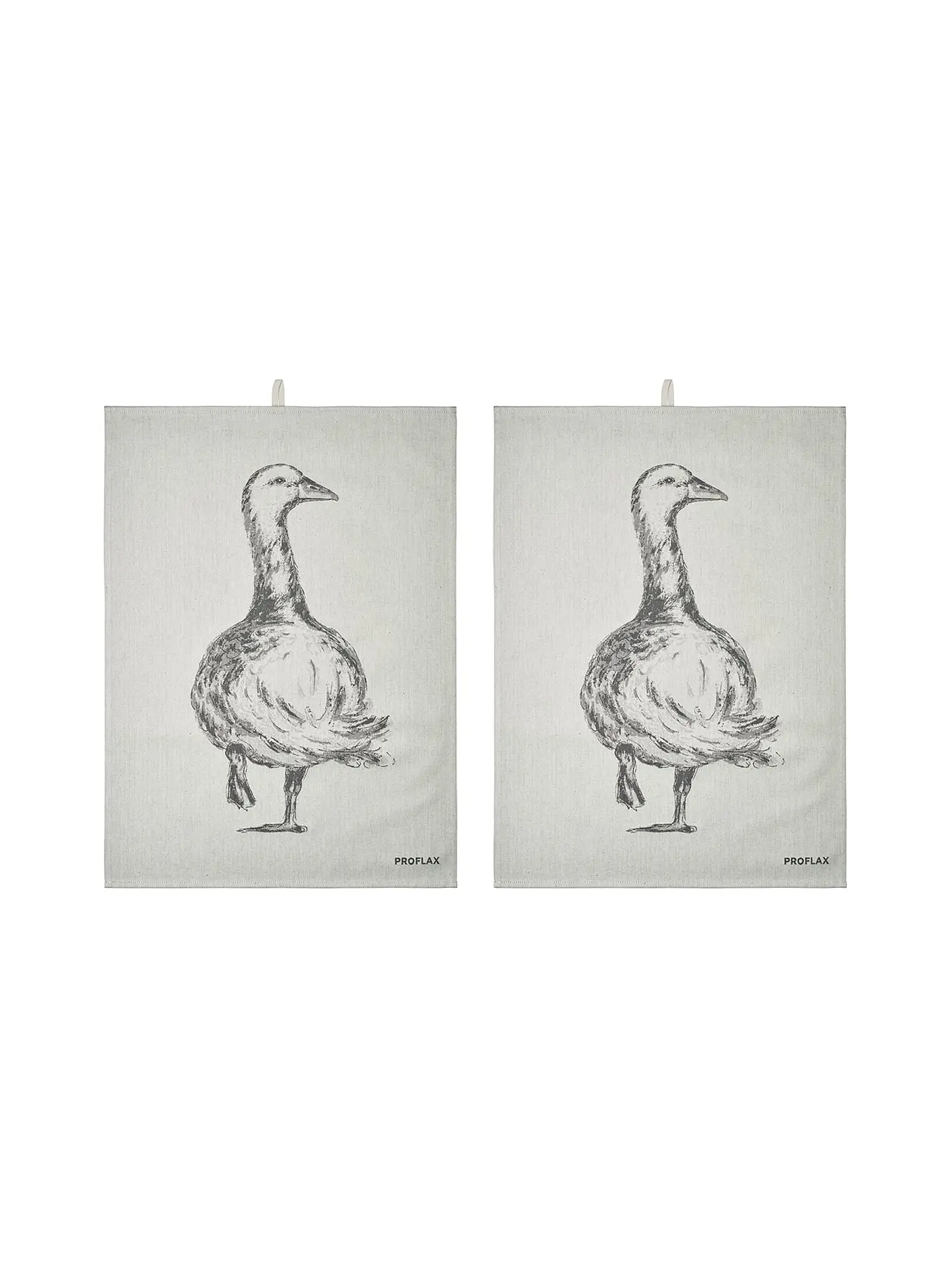 PROFLAX | Geschirrtuch 2er Set 50x70cm Gans Grey | grau