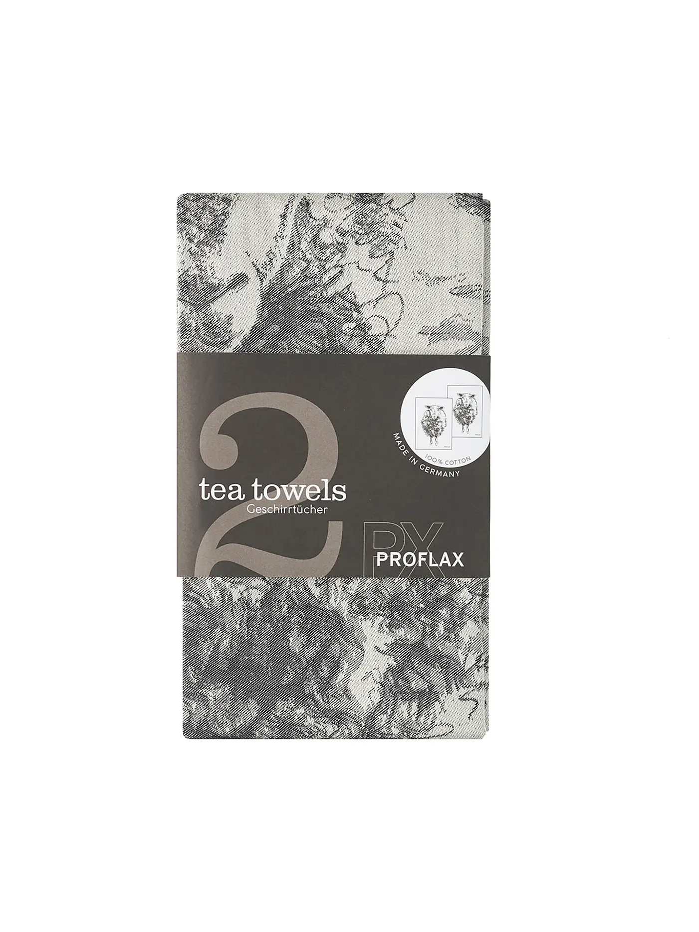 PROFLAX | Geschirrtuch 2er Set 50x70cm Schaf Grey | grau